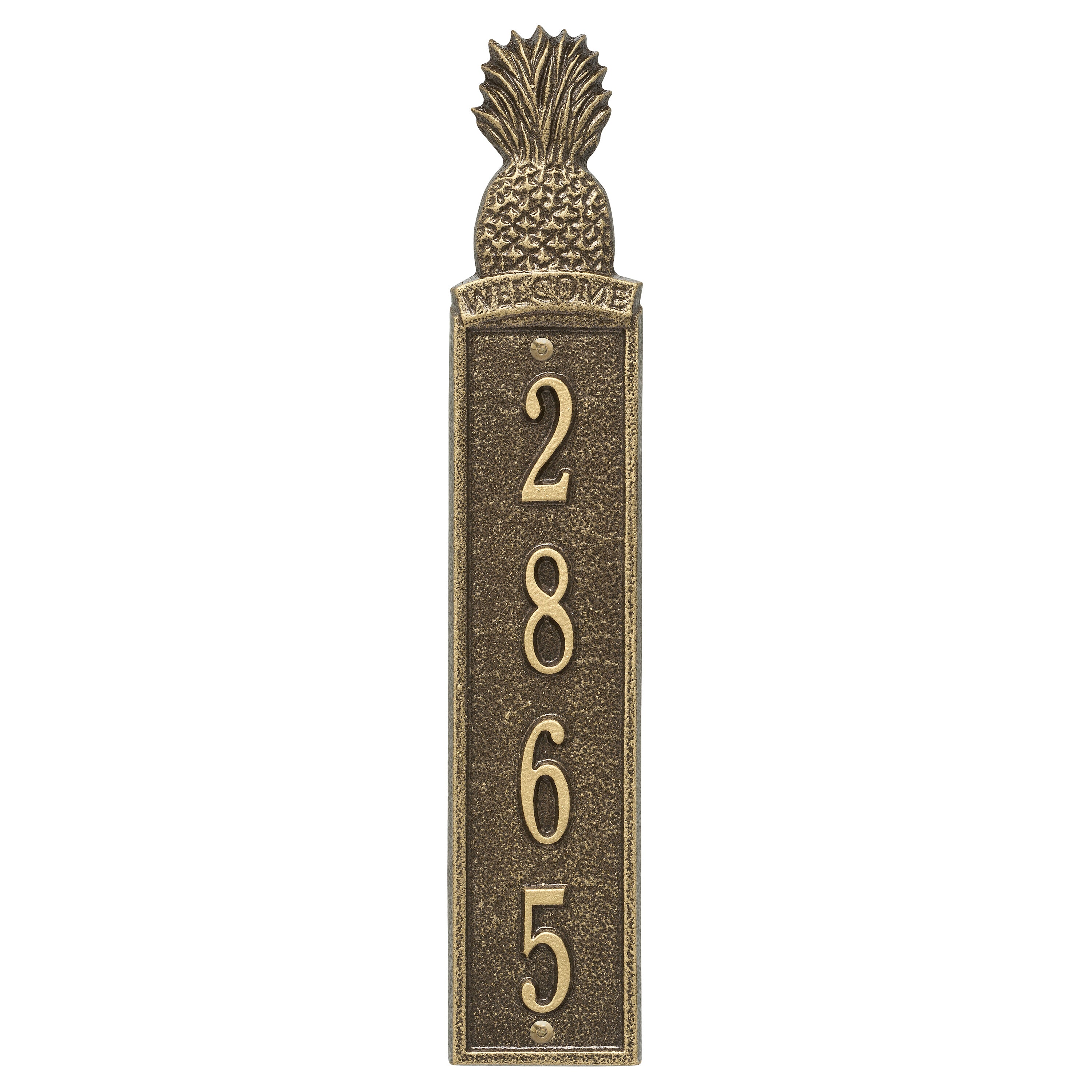 Welcome Pineapple Vertical Wall Plaque