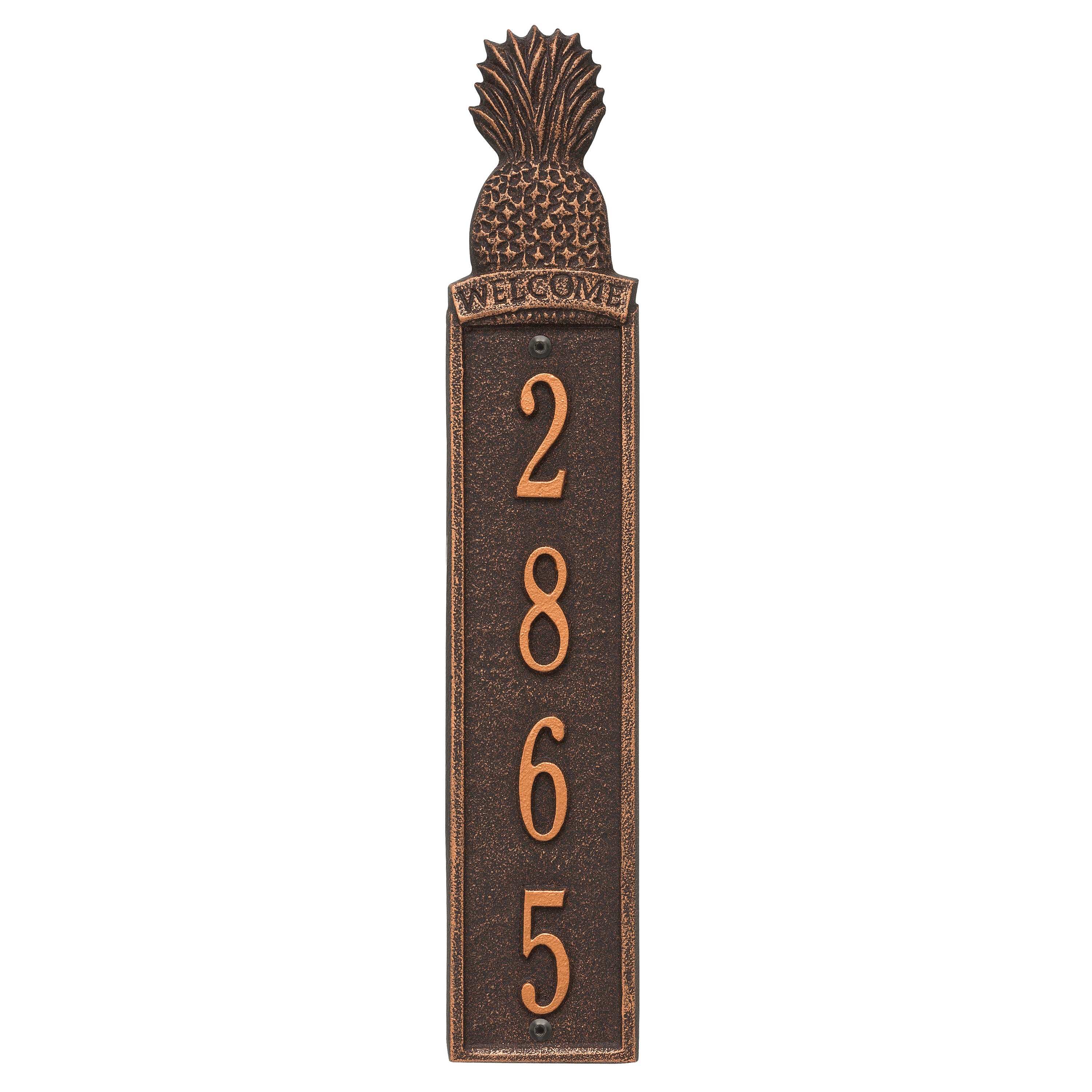 Welcome Pineapple Vertical Wall Plaque