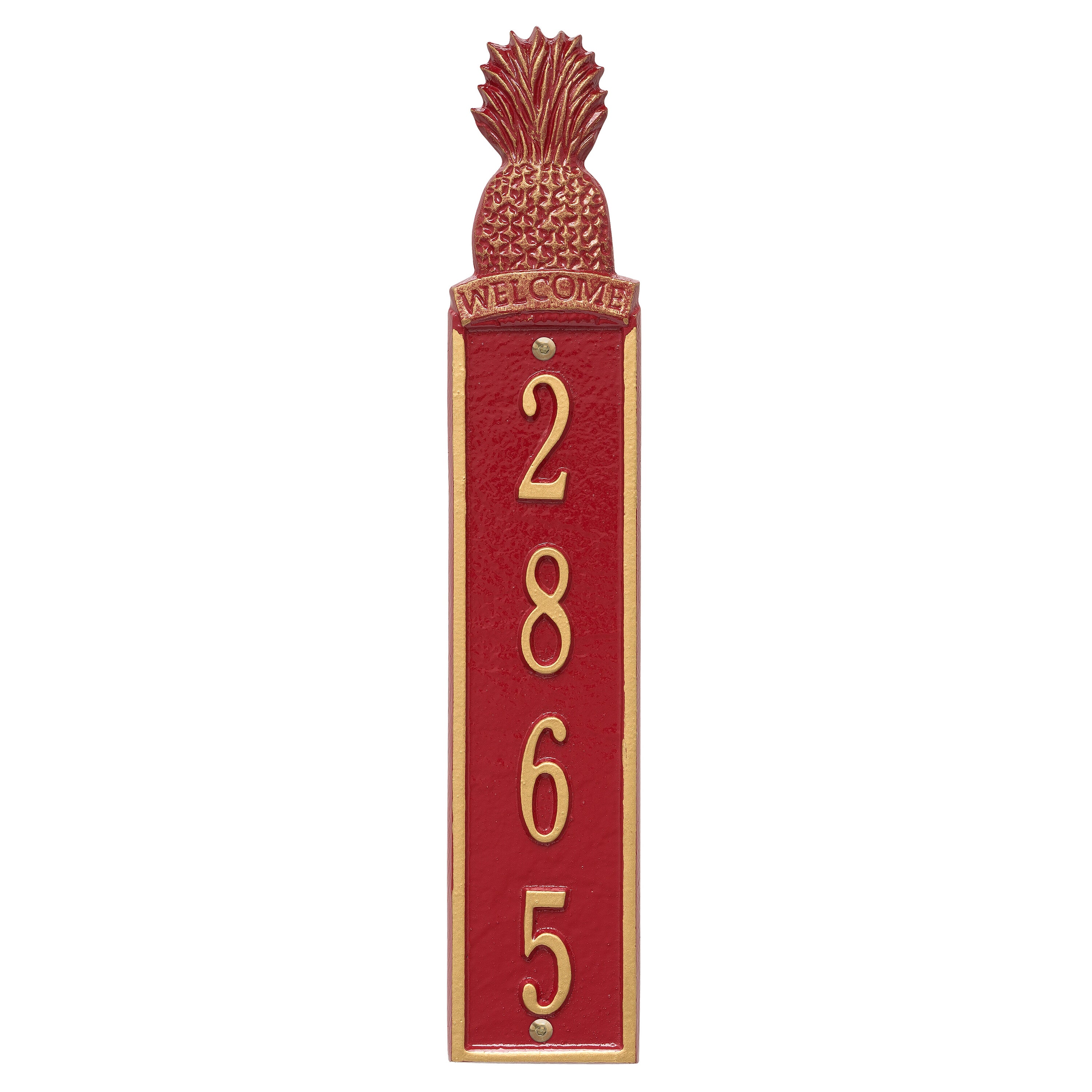 Welcome Pineapple Vertical Wall Plaque