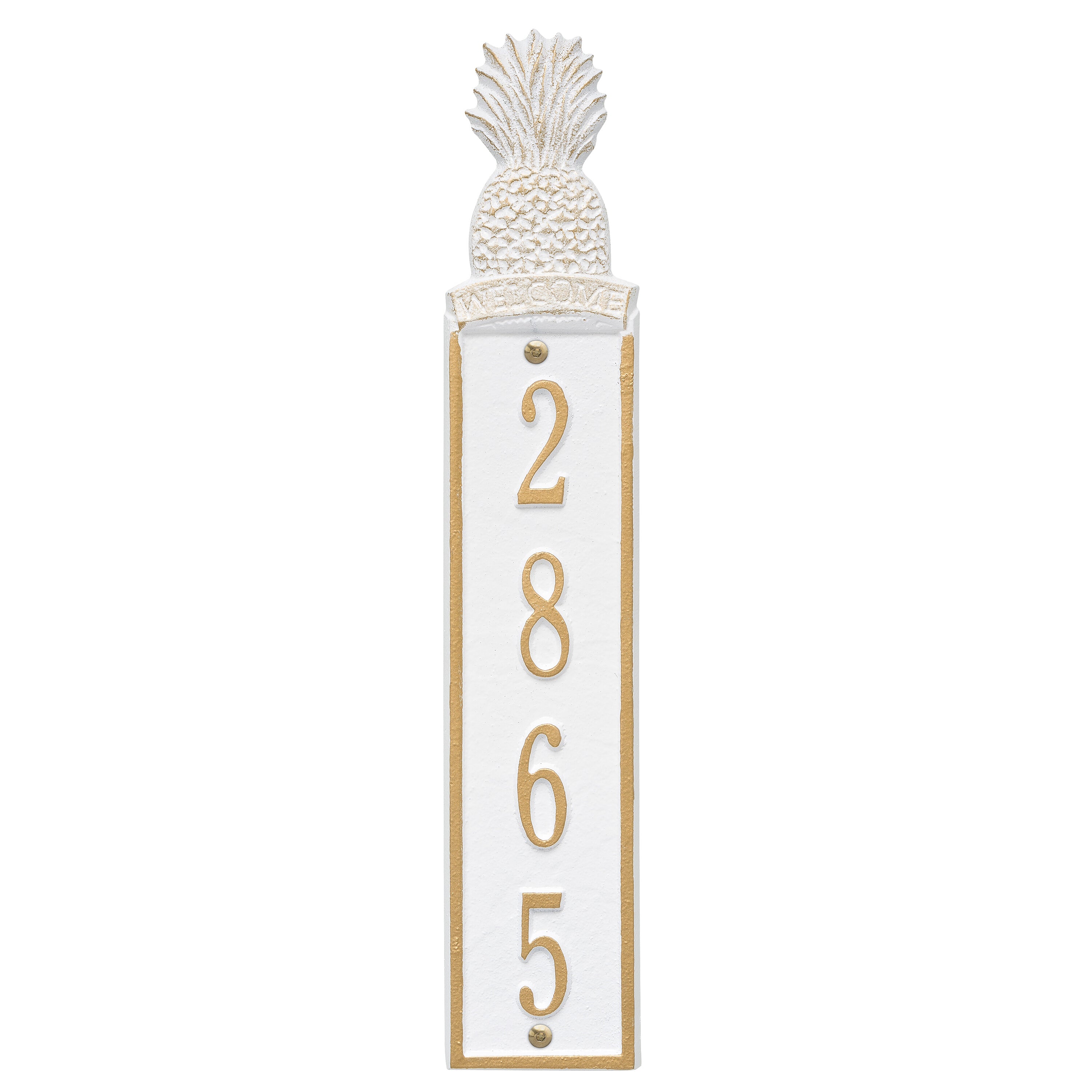 Welcome Pineapple Vertical Wall Plaque