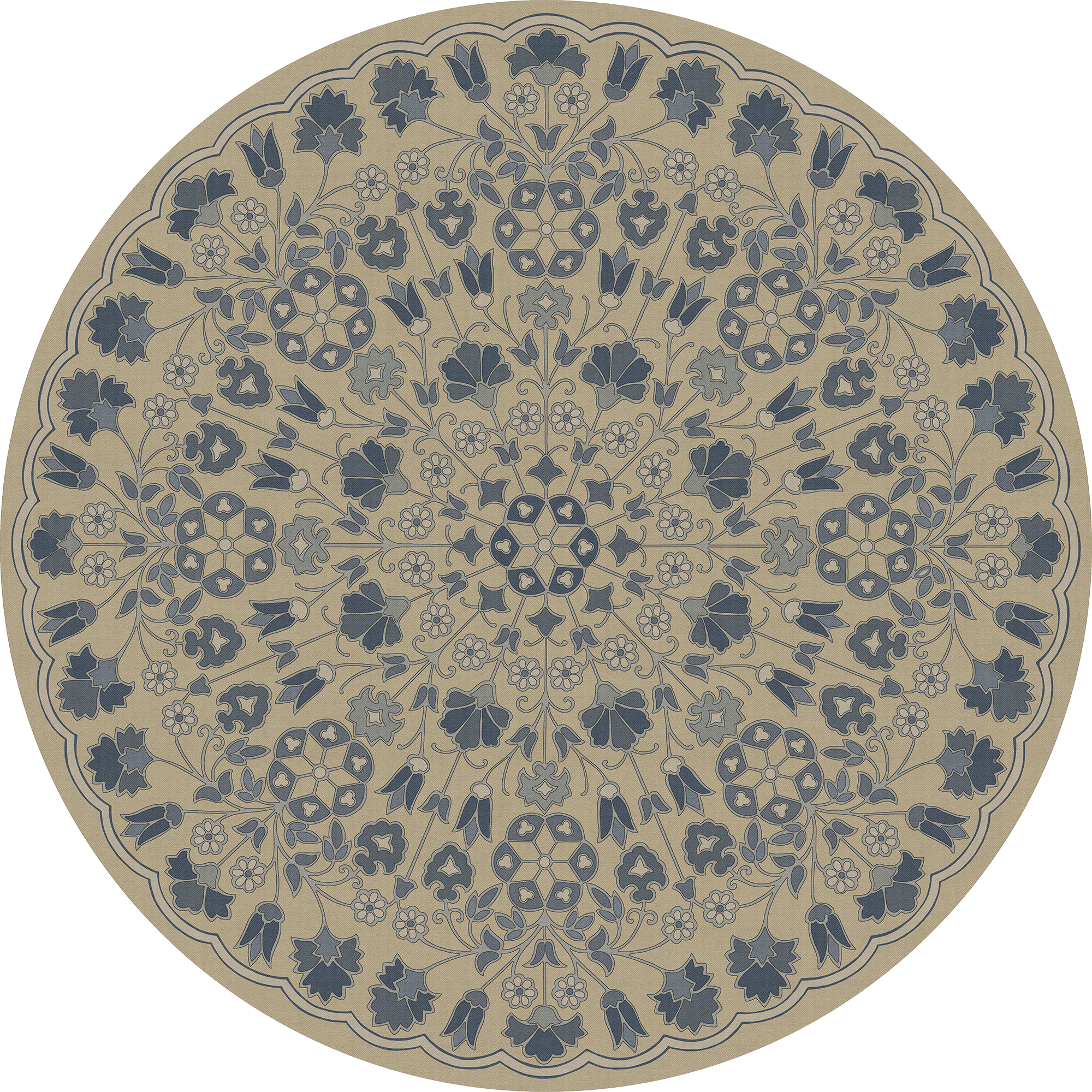 Biltmore - Arabesque Bloom - Indigo Linen