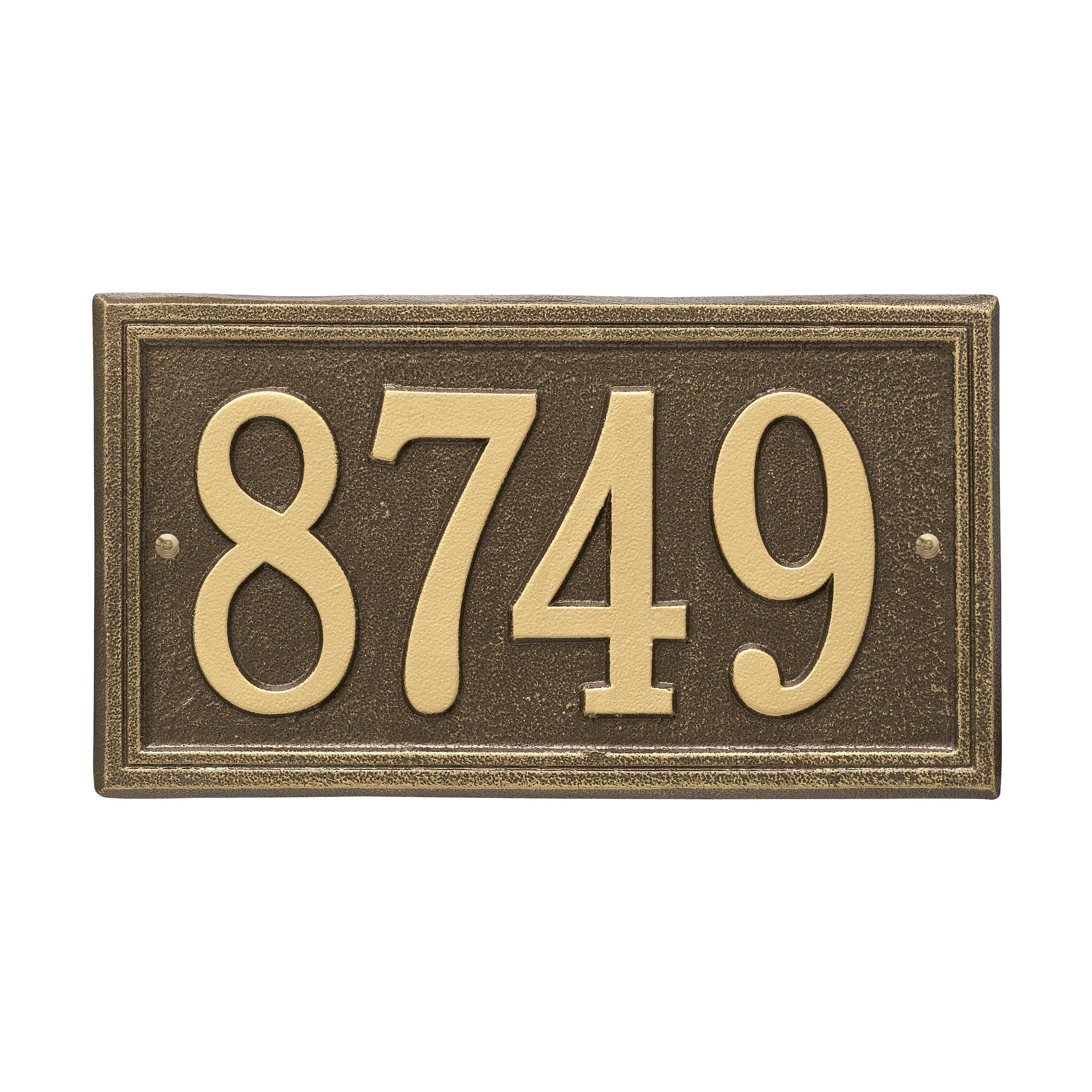 Double Line Standard Wall Address Plaque