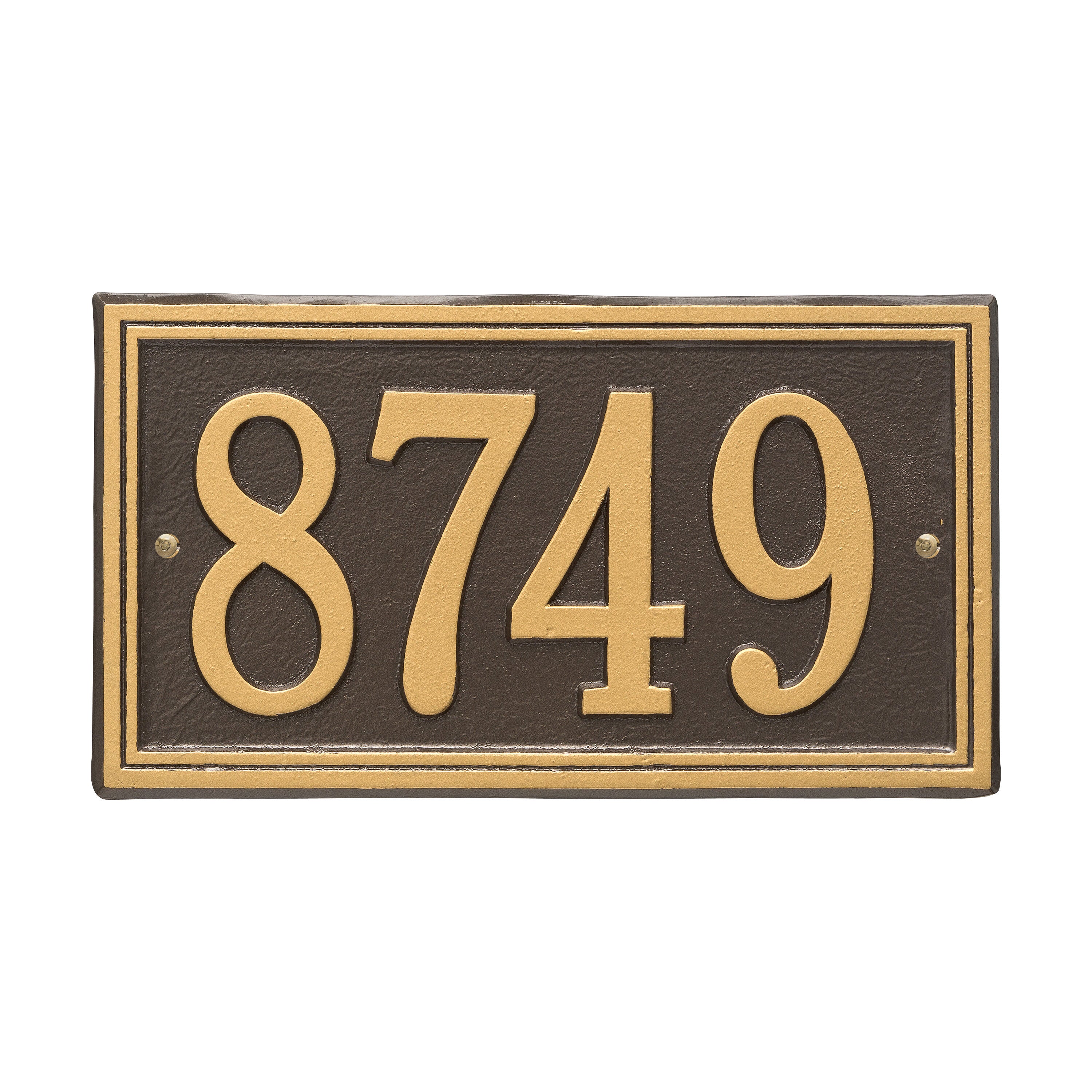 Double Line Standard Wall Address Plaque