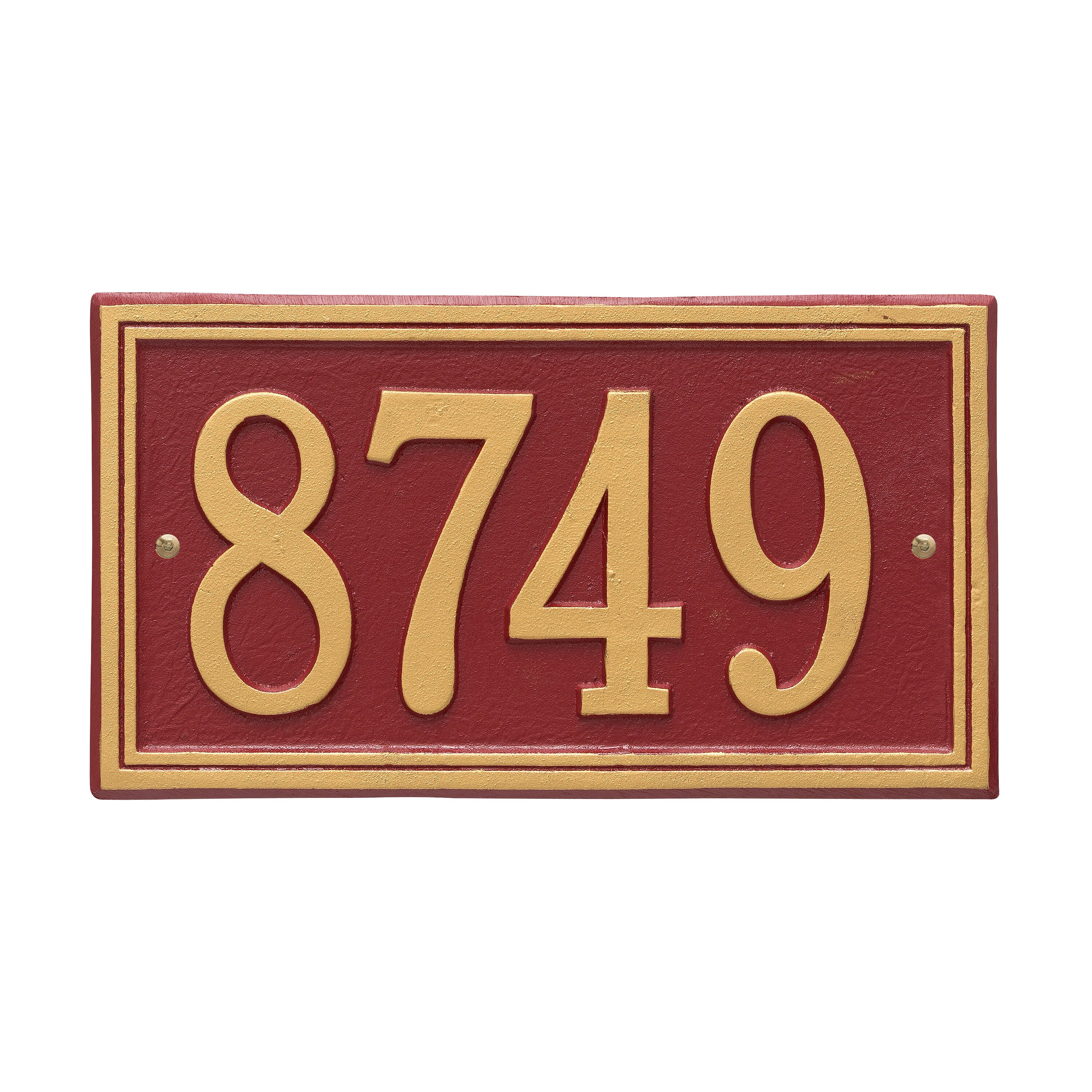 Double Line Standard Wall Address Plaque