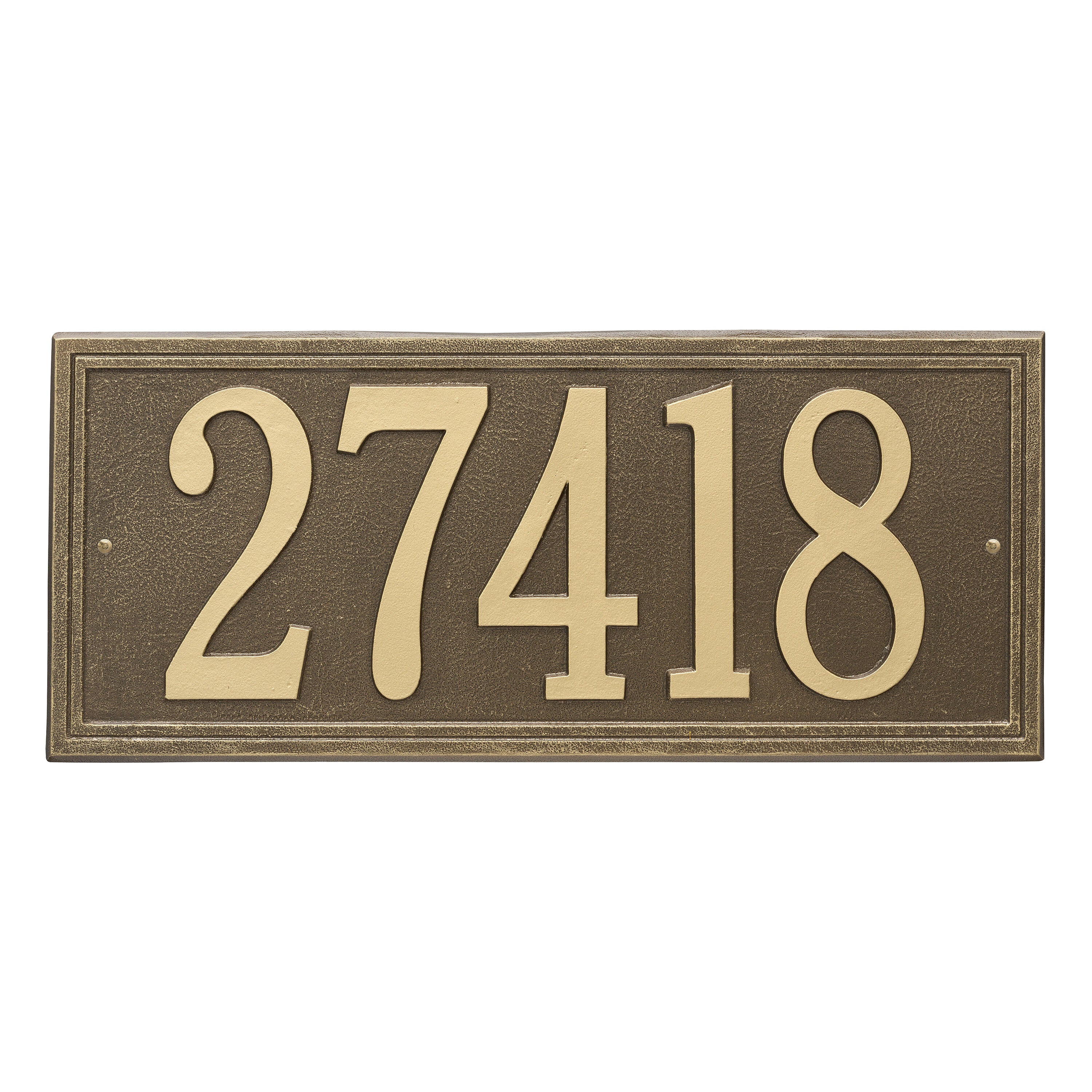 Double Line Estate Wall Address Plaque