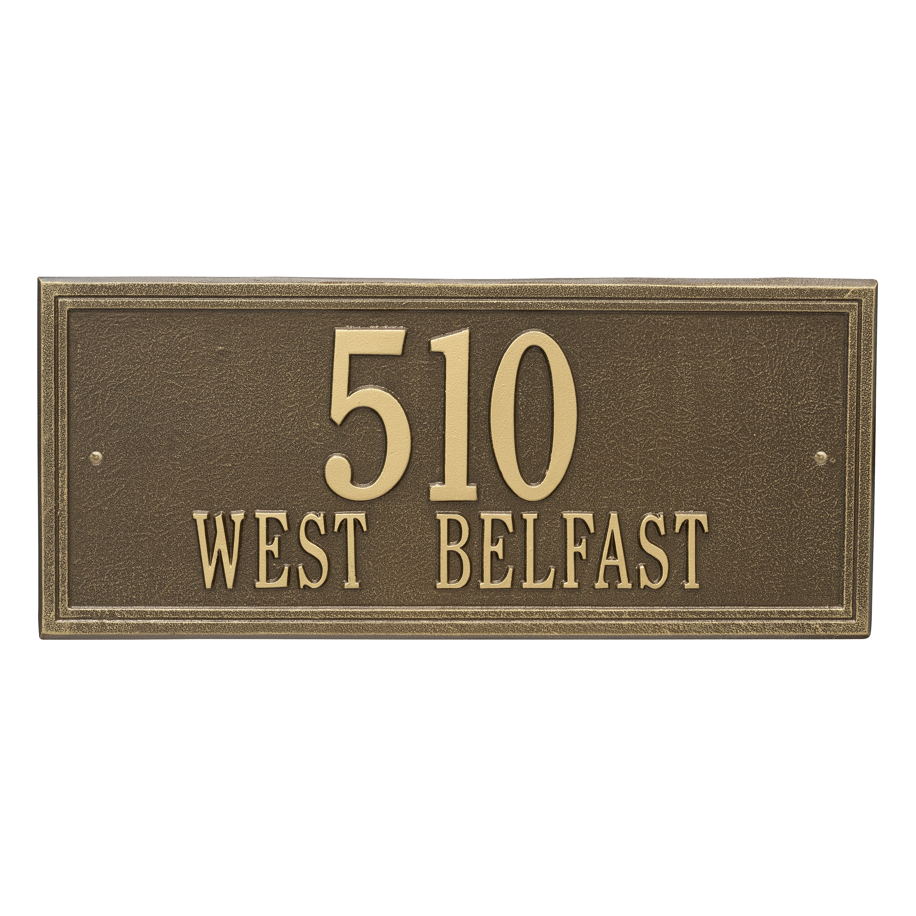 Double Line Estate Wall Address Plaque
