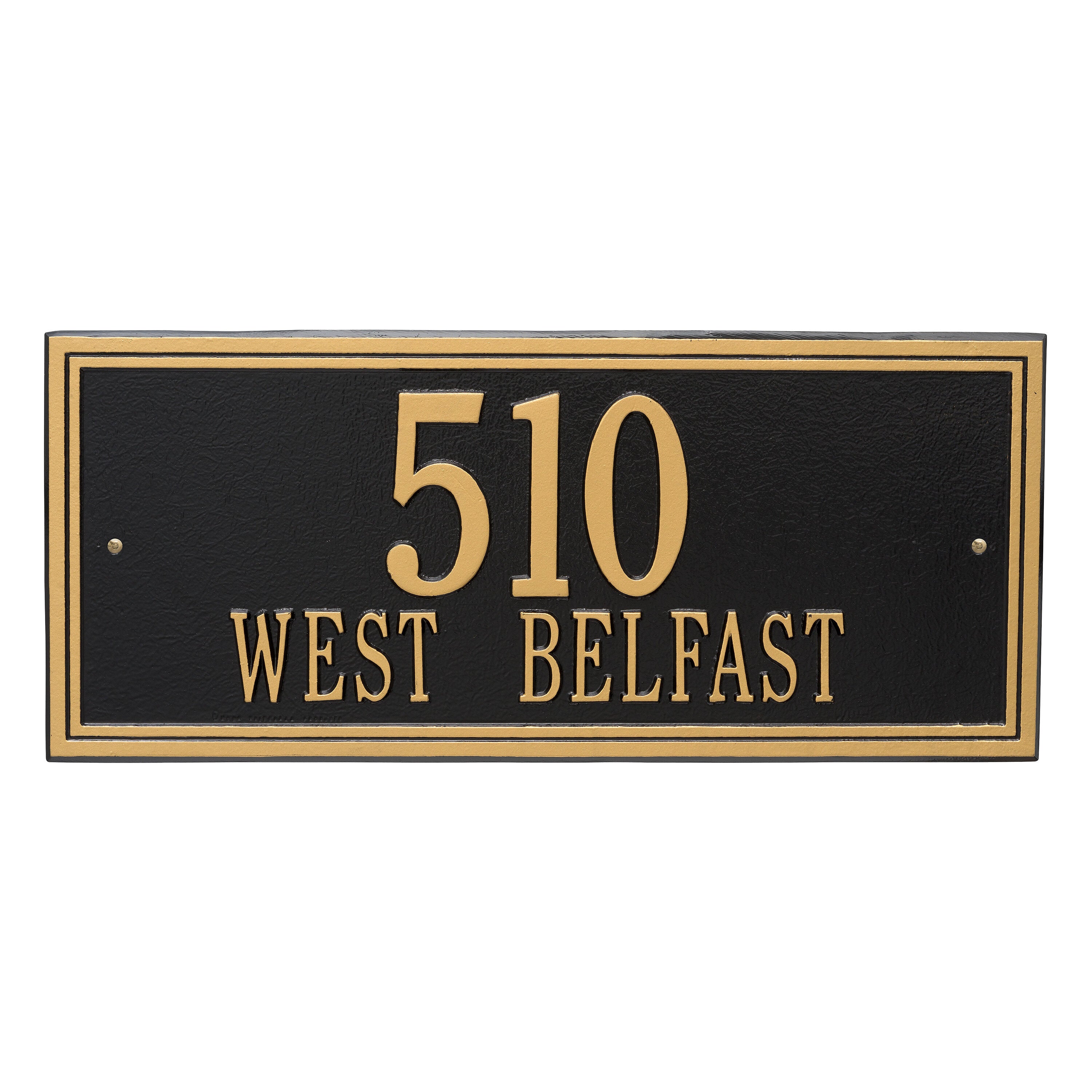Double Line Estate Wall Address Plaque