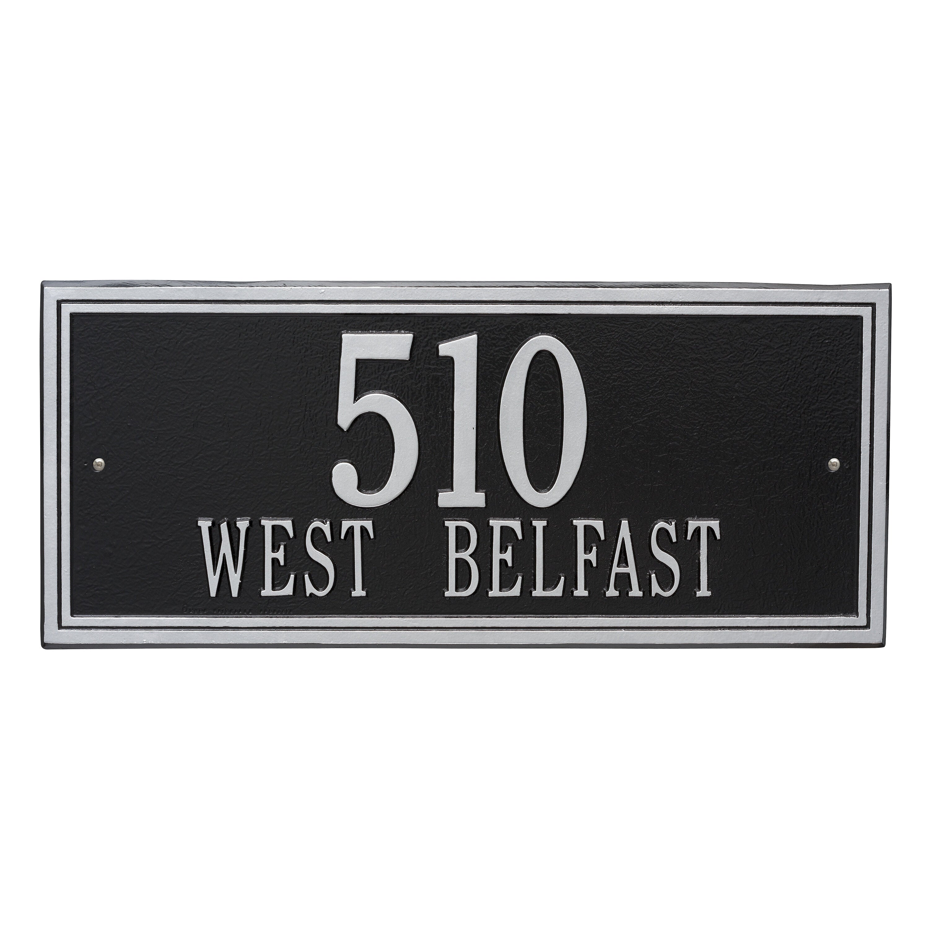 Double Line Estate Wall Address Plaque