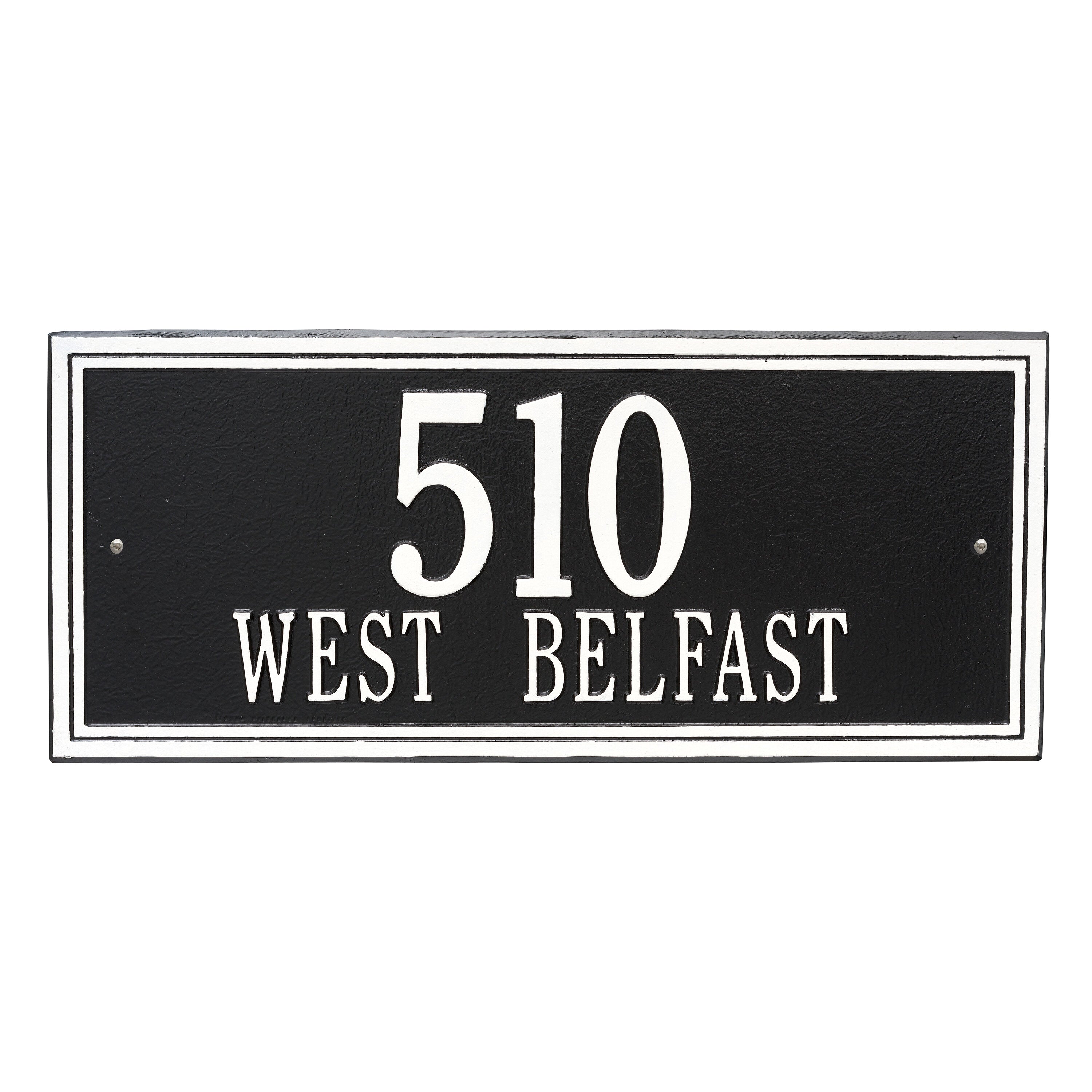 Double Line Estate Wall Address Plaque