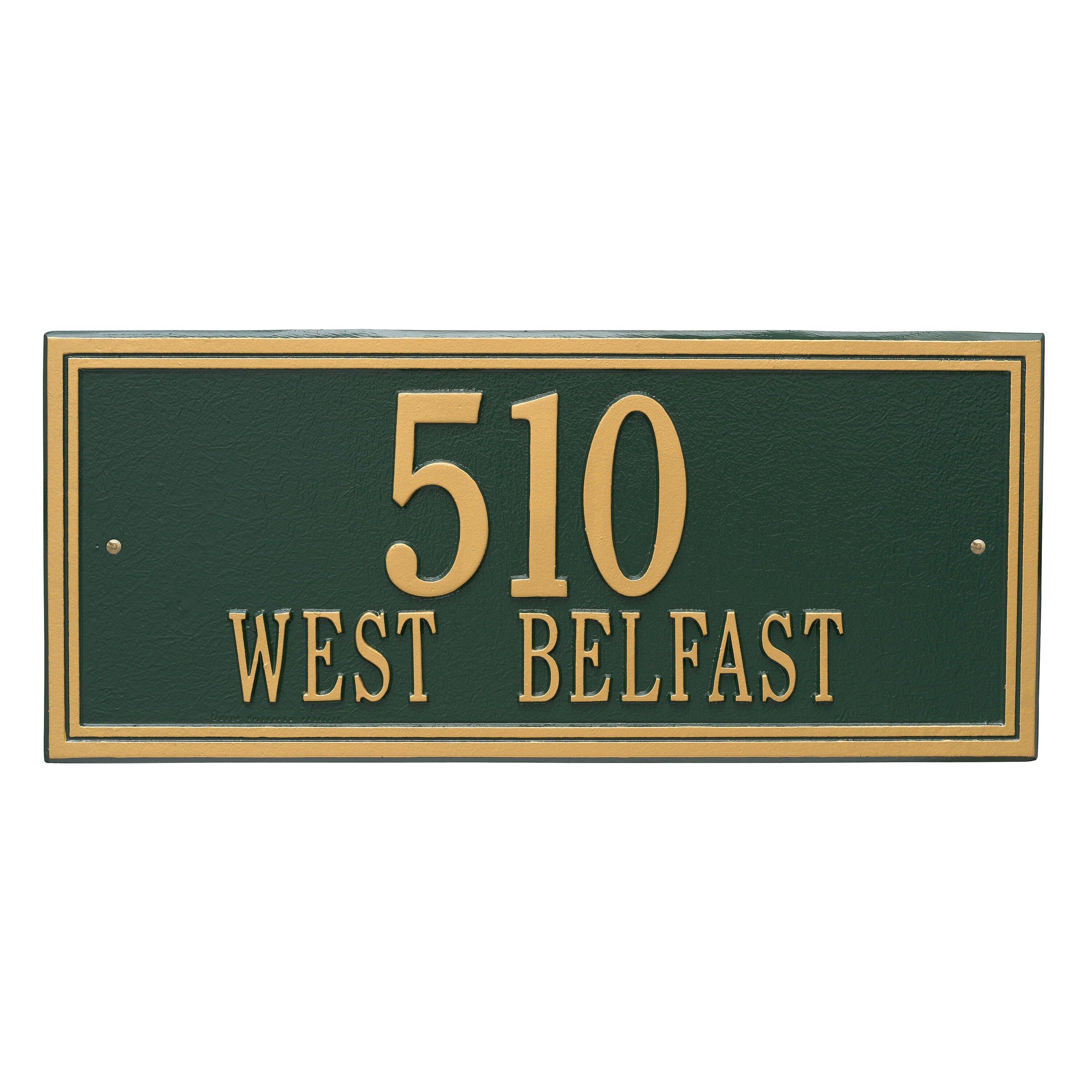 Double Line Estate Wall Address Plaque