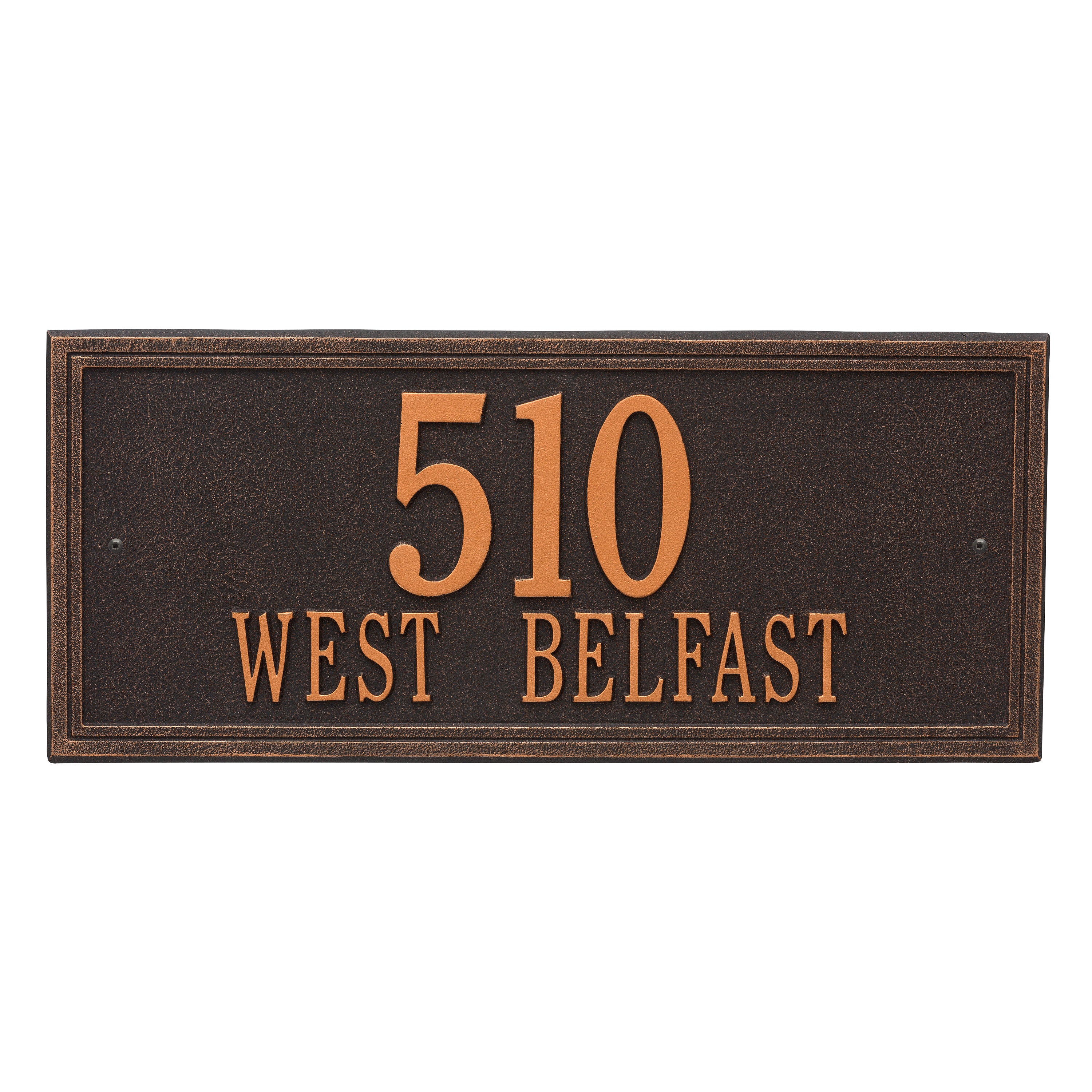 Double Line Estate Wall Address Plaque
