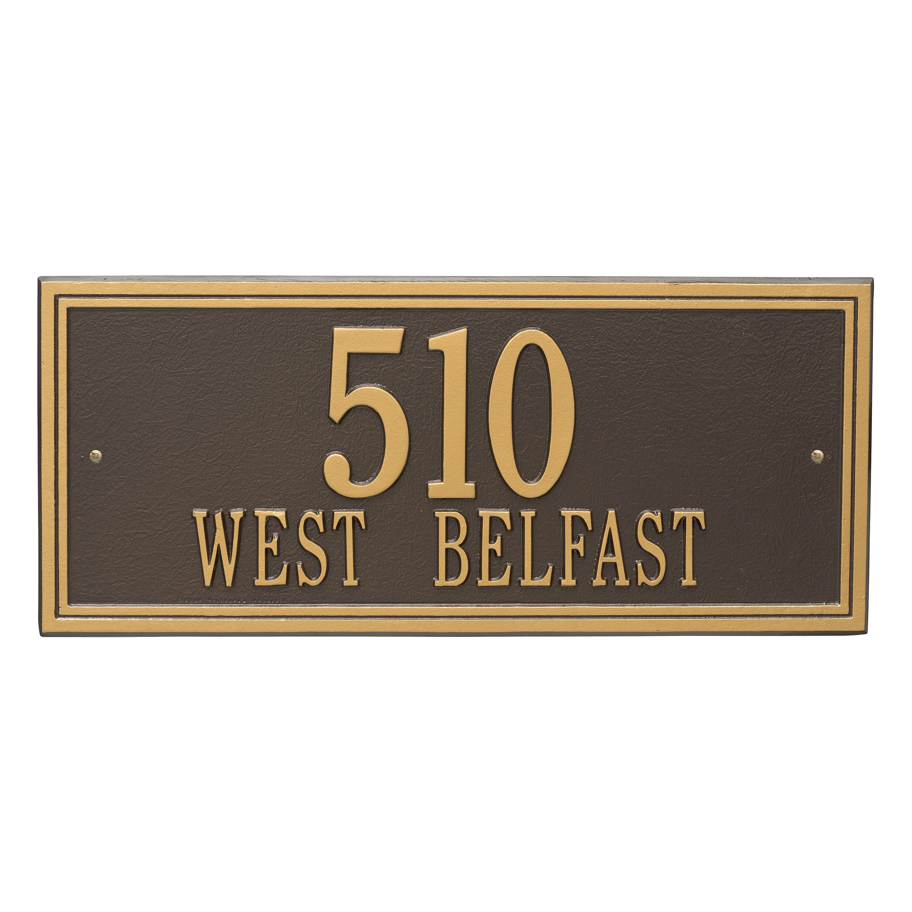 Double Line Estate Wall Address Plaque