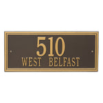 Double Line Estate Wall Address Plaque