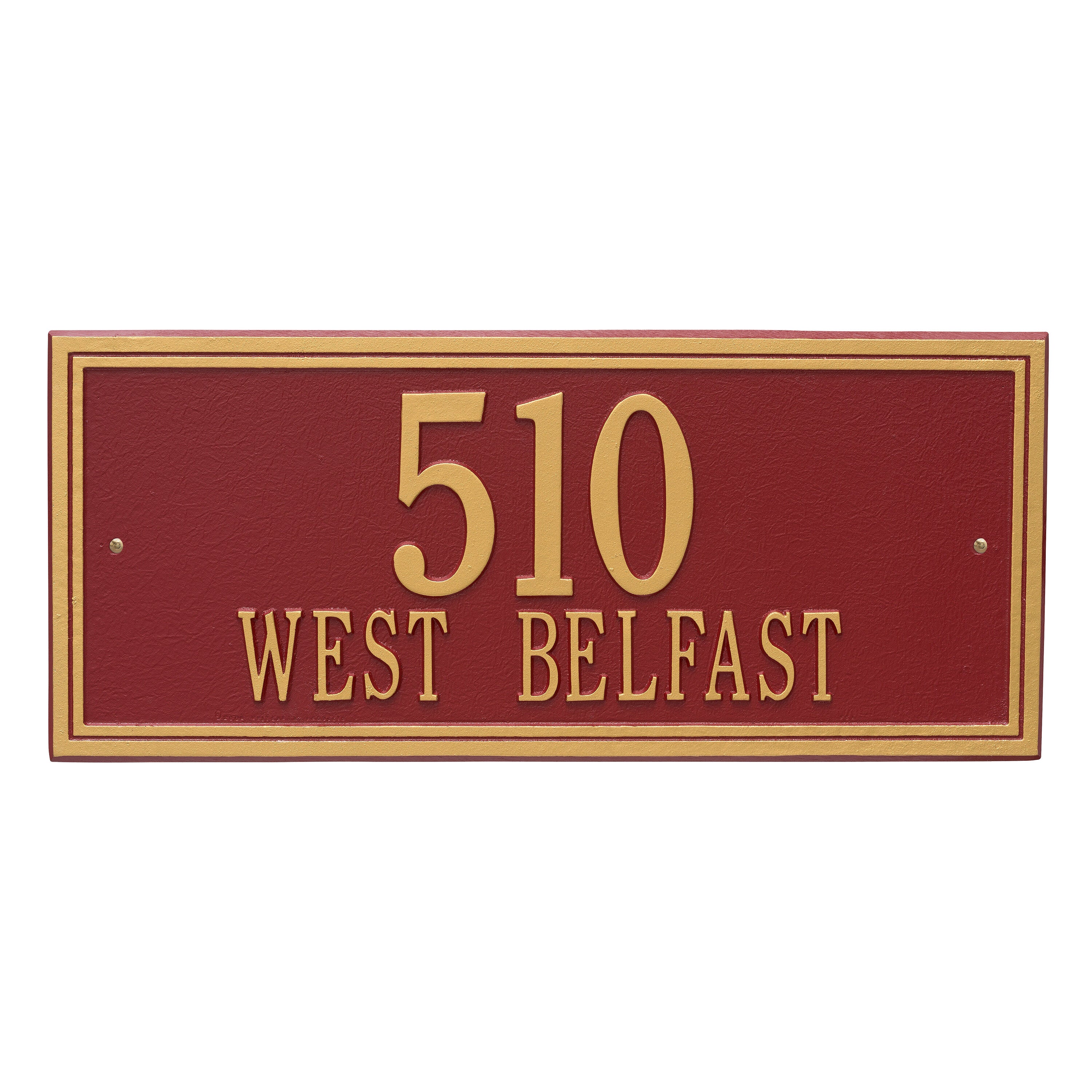 Double Line Estate Wall Address Plaque
