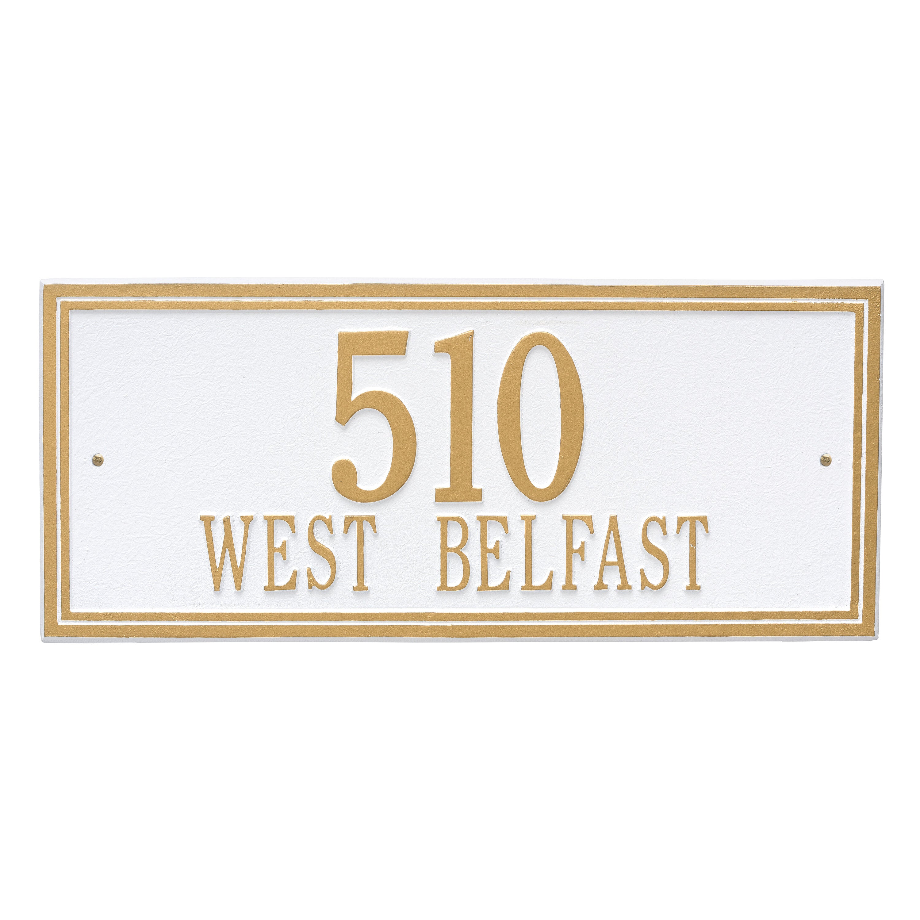 Double Line Estate Wall Address Plaque