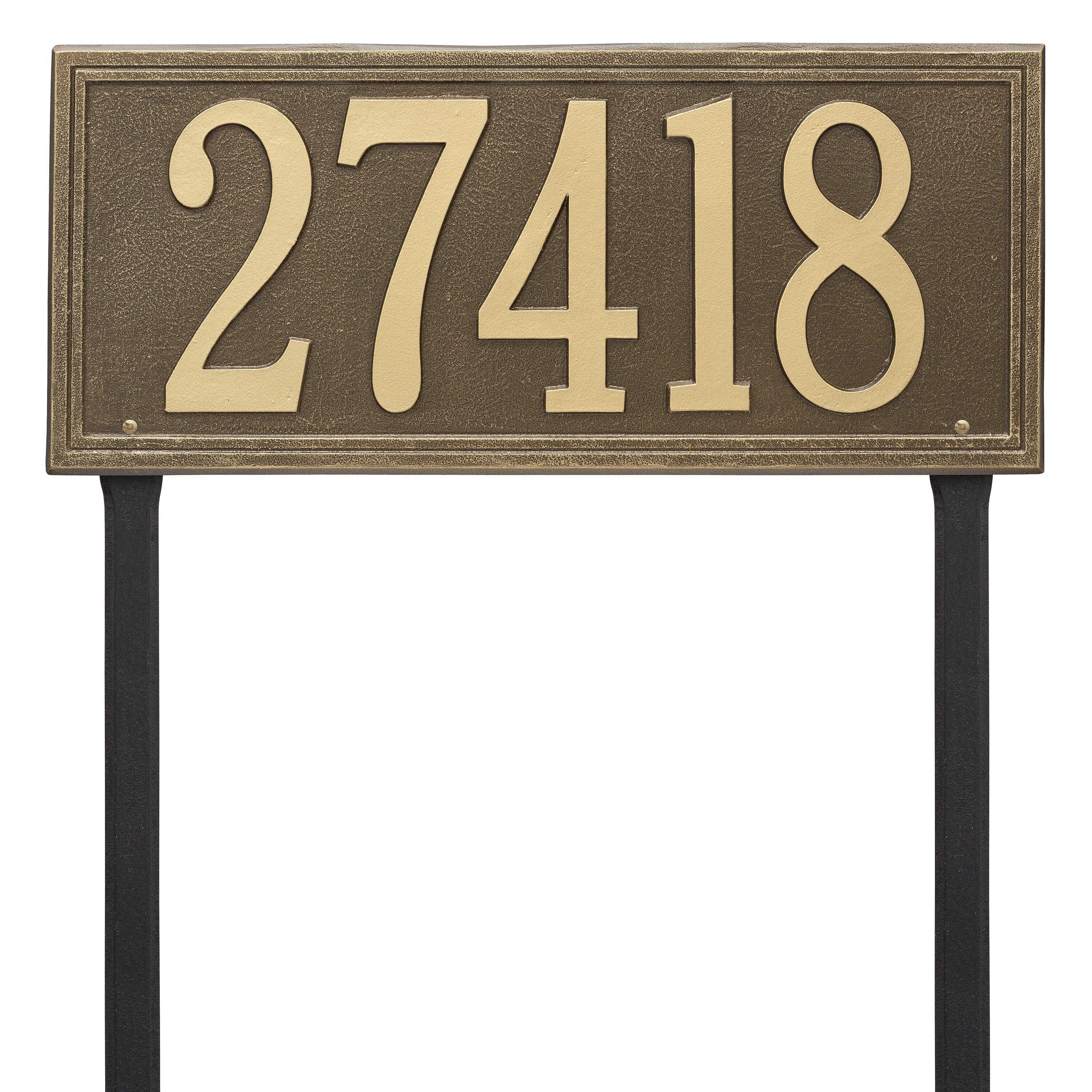 Double Line Lawn Address Plaque (Estate Size)