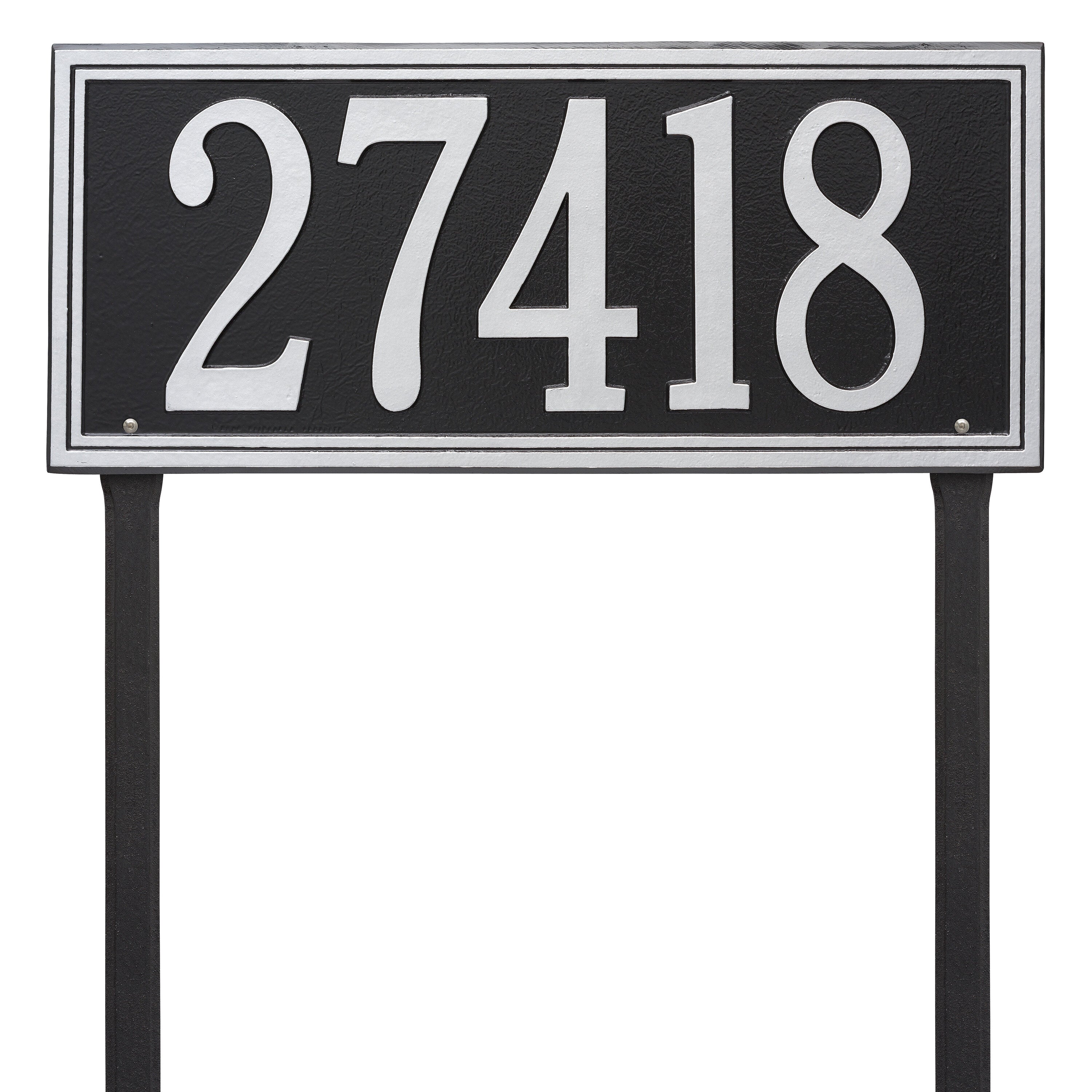 Double Line Lawn Address Plaque (Estate Size)