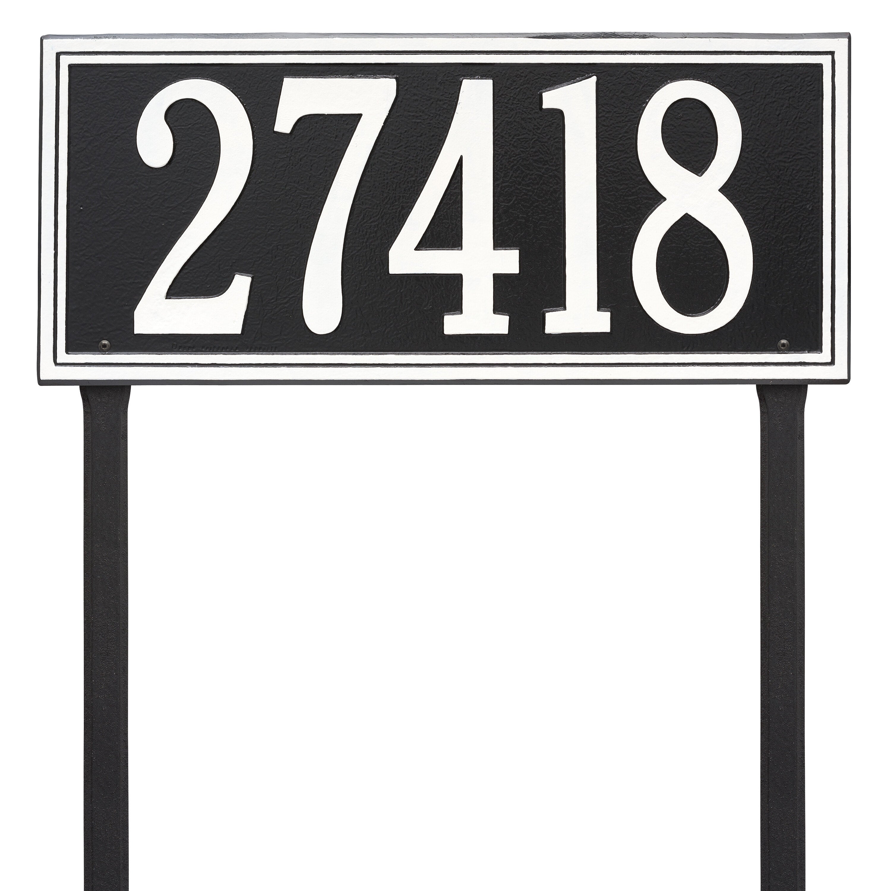 Double Line Lawn Address Plaque (Estate Size)
