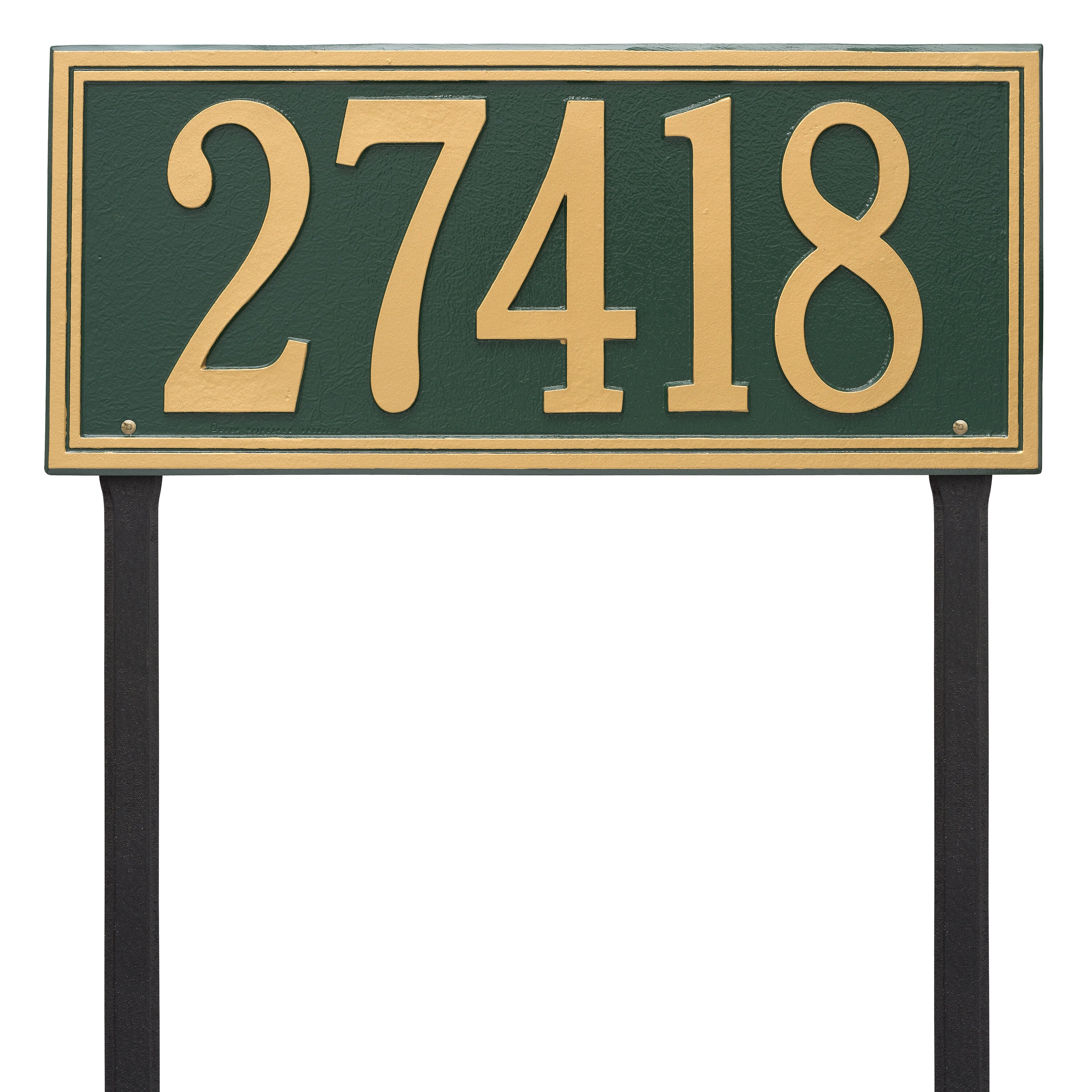 Double Line Lawn Address Plaque (Estate Size)