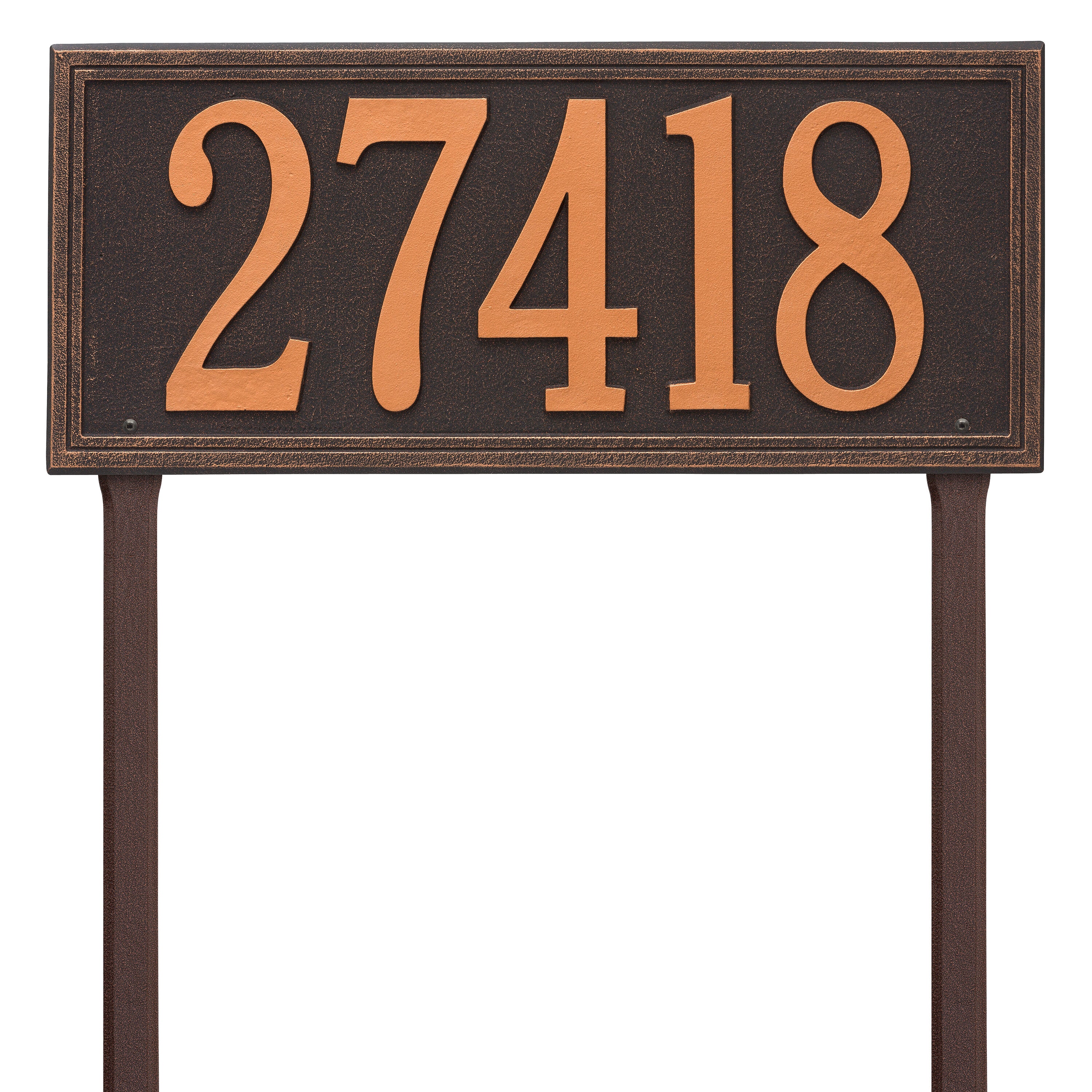 Double Line Lawn Address Plaque (Estate Size)