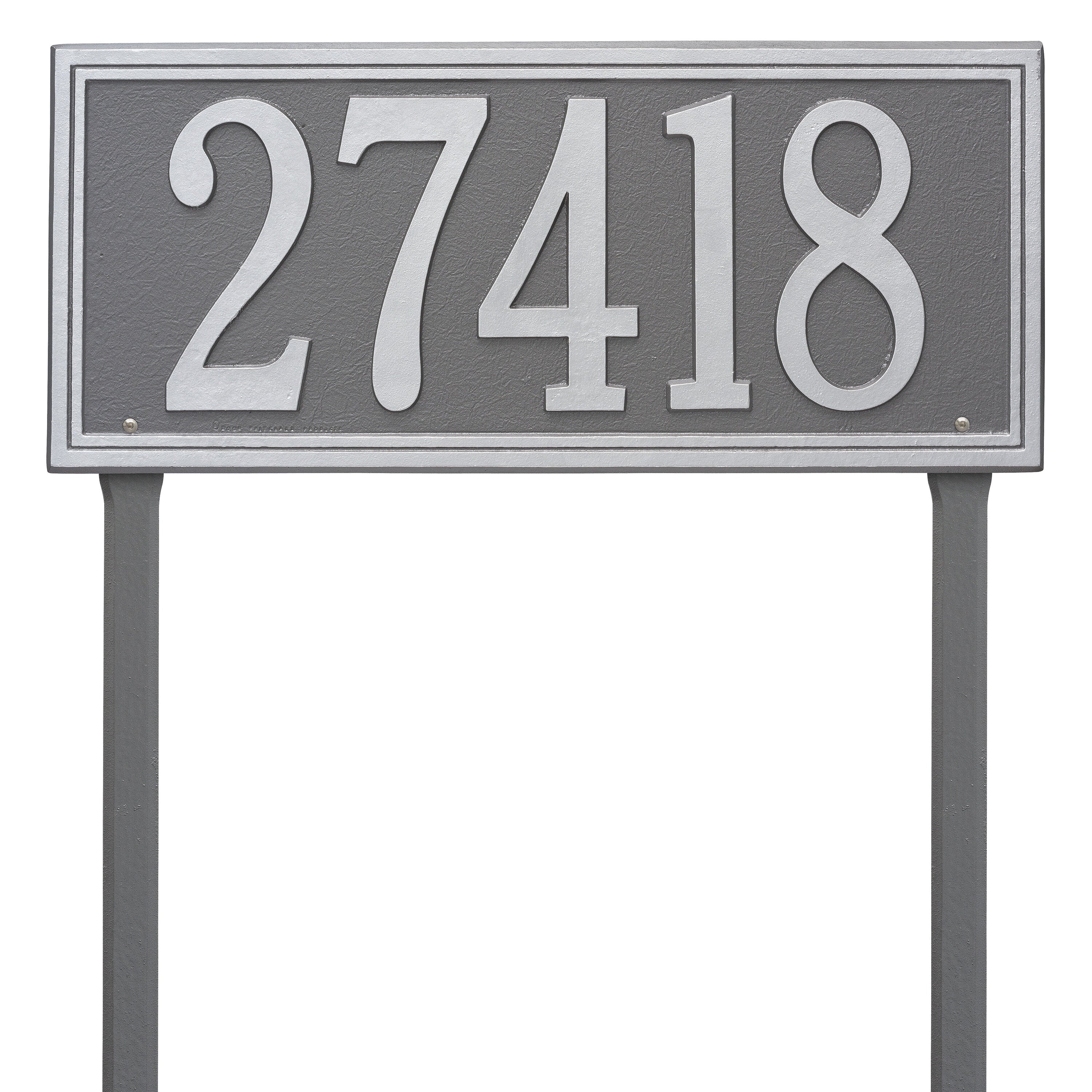 Double Line Lawn Address Plaque (Estate Size)