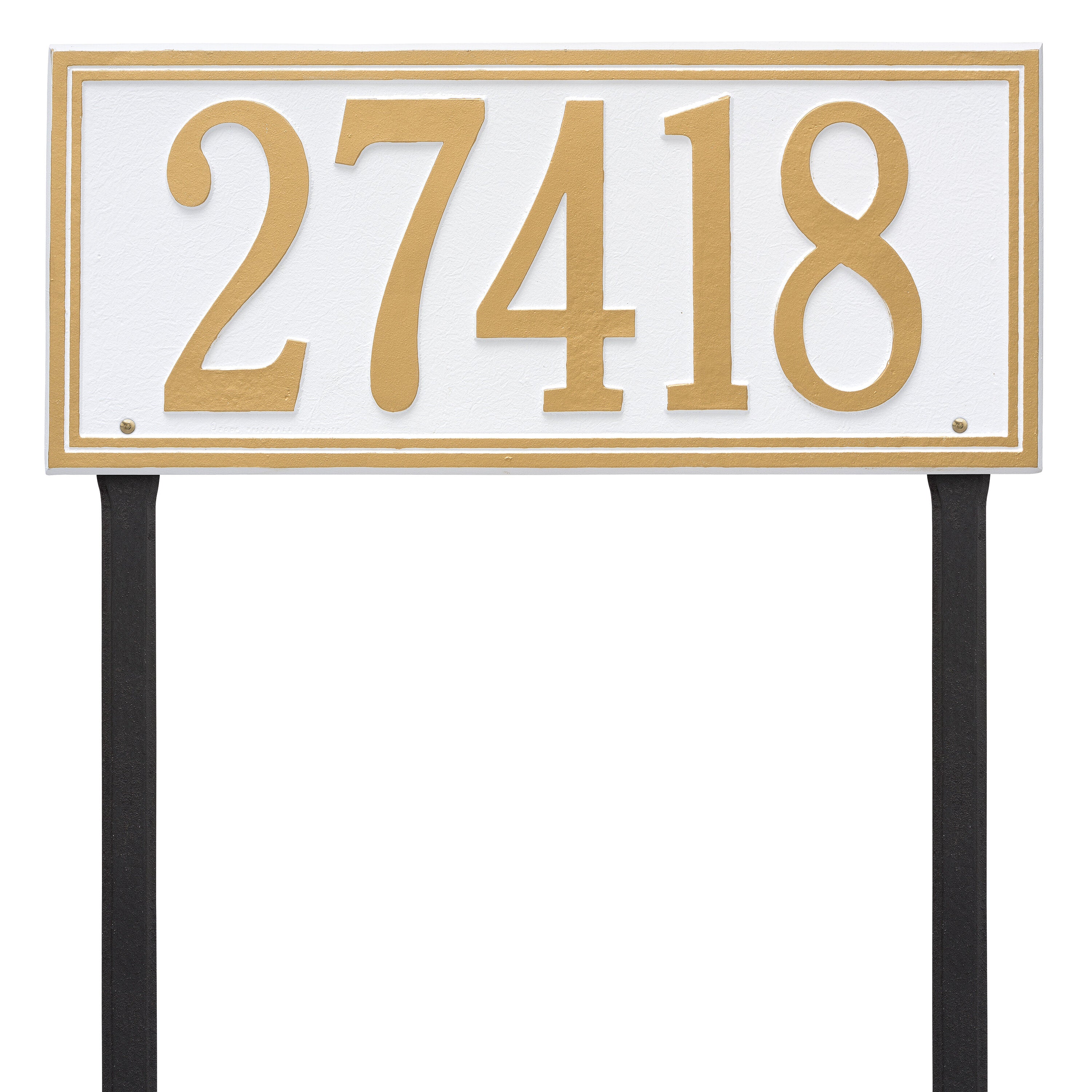 Double Line Lawn Address Plaque (Estate Size)