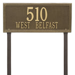 Double Line Lawn Address Plaque (Estate Size)