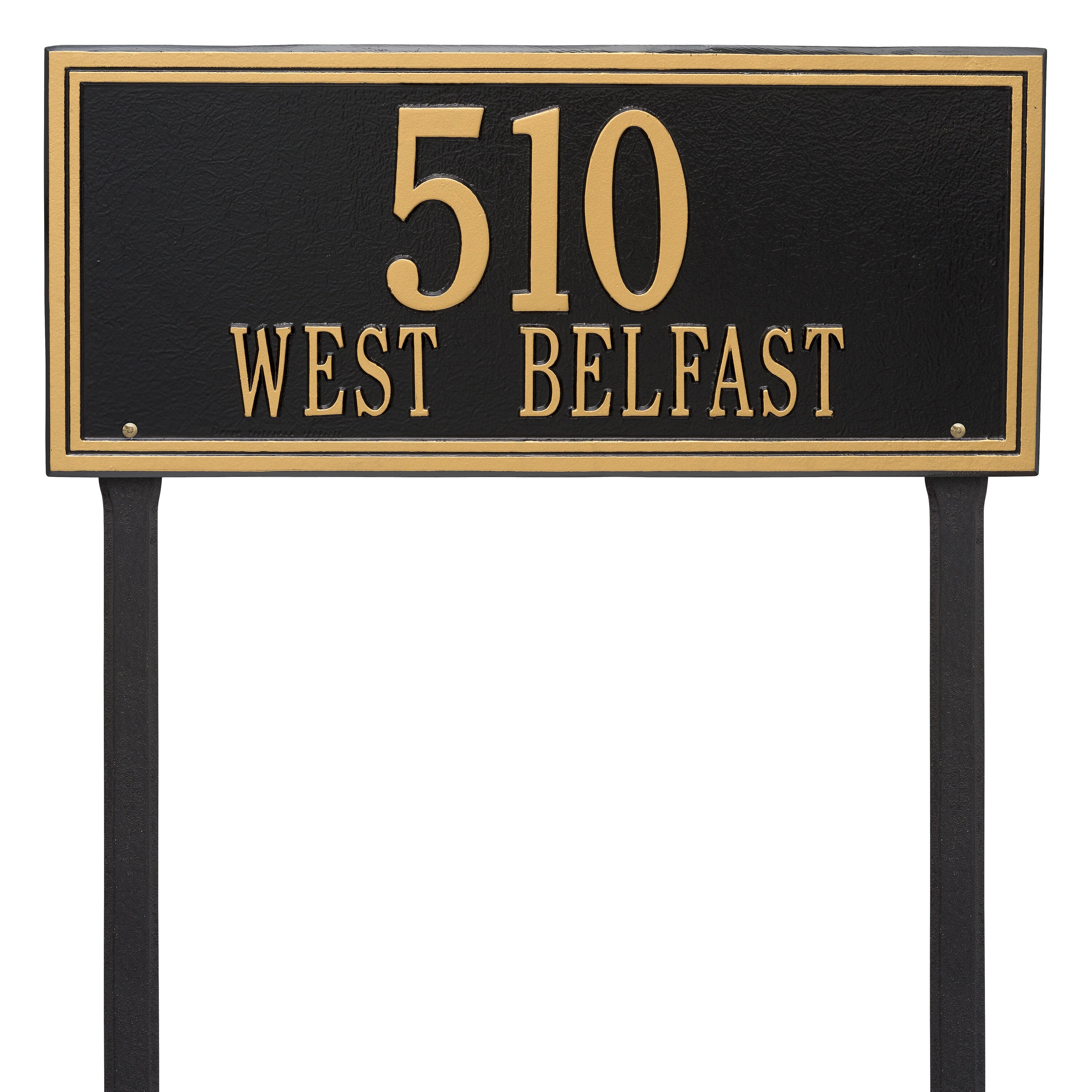 Double Line Lawn Address Plaque (Estate Size)