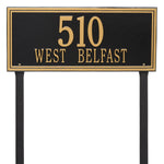 Double Line Lawn Address Plaque (Estate Size)