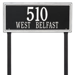 Double Line Lawn Address Plaque (Estate Size)