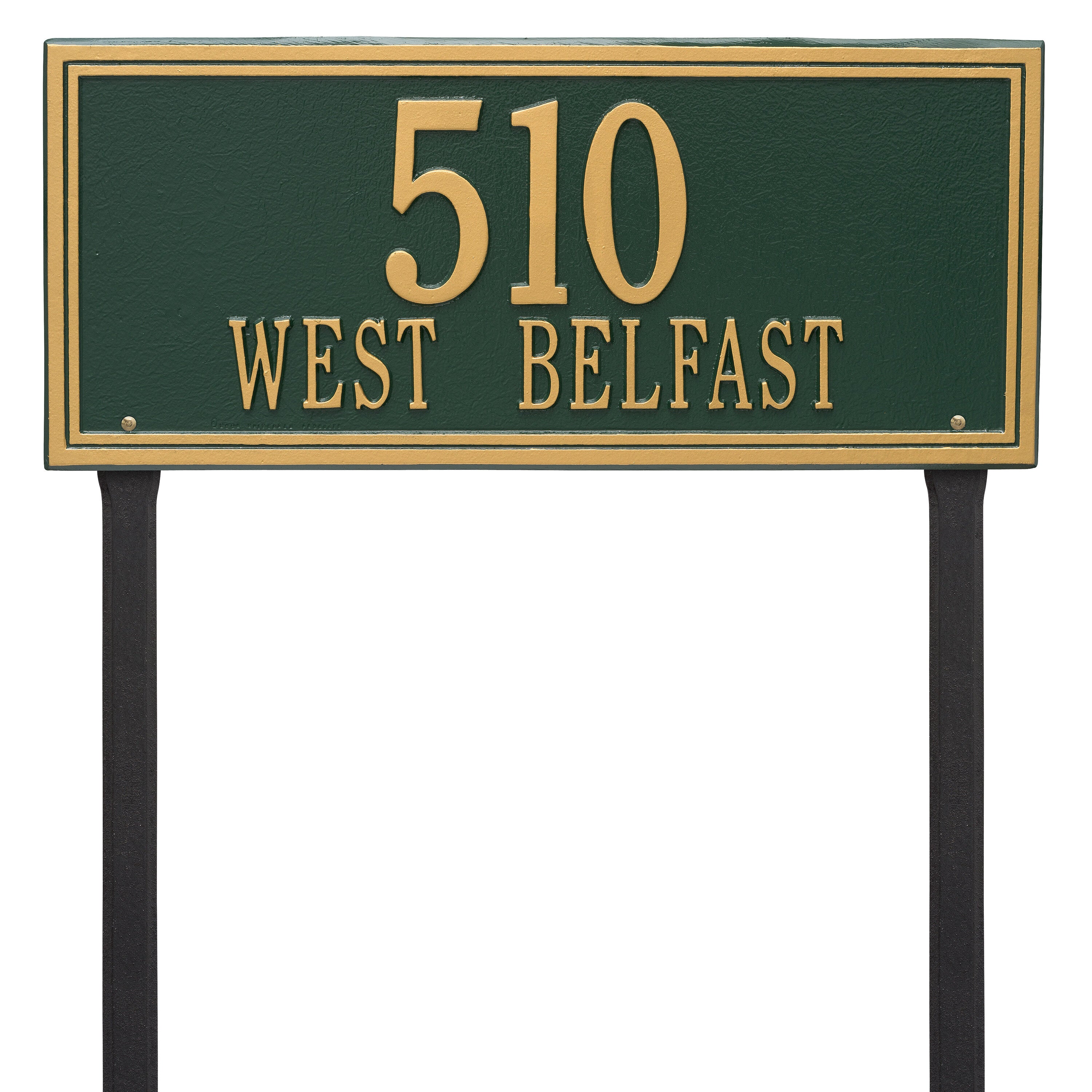 Double Line Lawn Address Plaque (Estate Size)