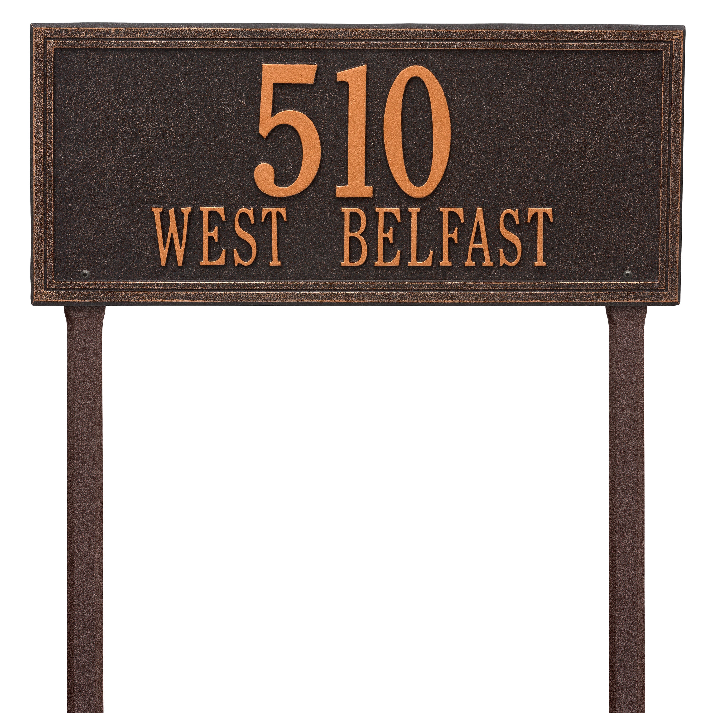 Double Line Lawn Address Plaque (Estate Size)