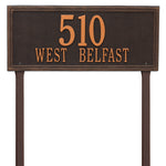 Double Line Lawn Address Plaque (Estate Size)