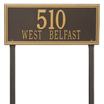Double Line Lawn Address Plaque (Estate Size)