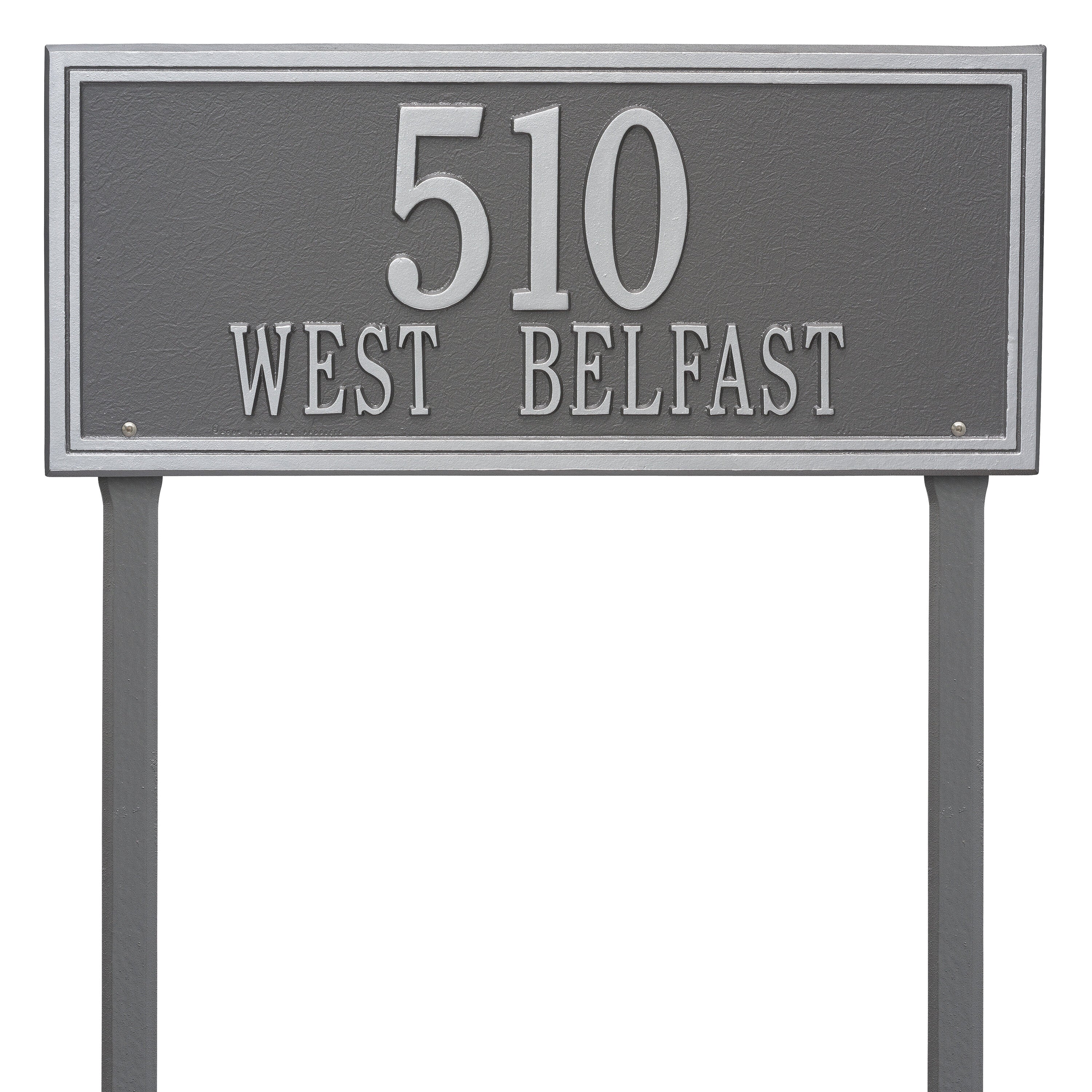 Double Line Lawn Address Plaque (Estate Size)