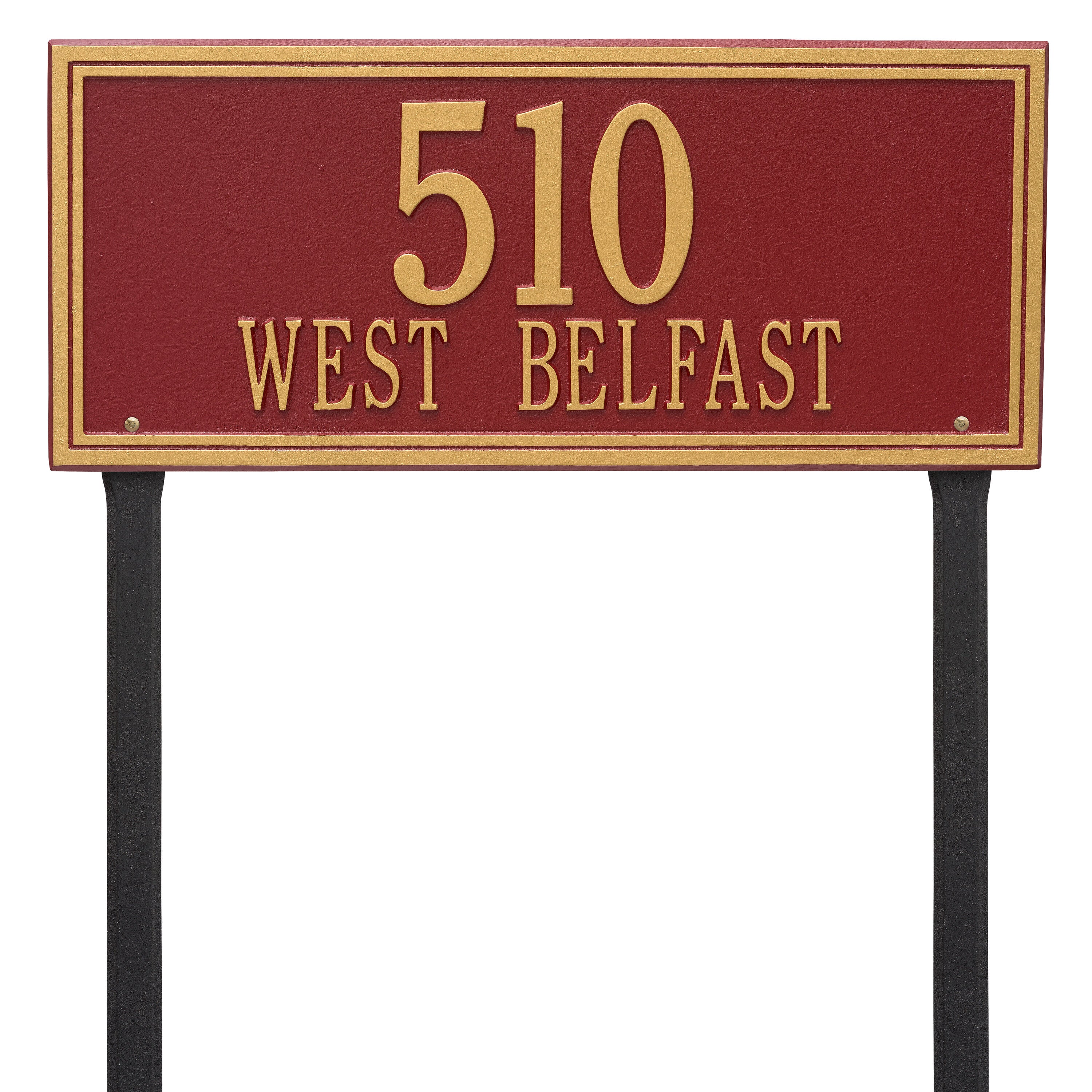 Double Line Lawn Address Plaque (Estate Size)