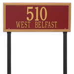 Double Line Lawn Address Plaque (Estate Size)