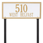 Double Line Lawn Address Plaque (Estate Size)