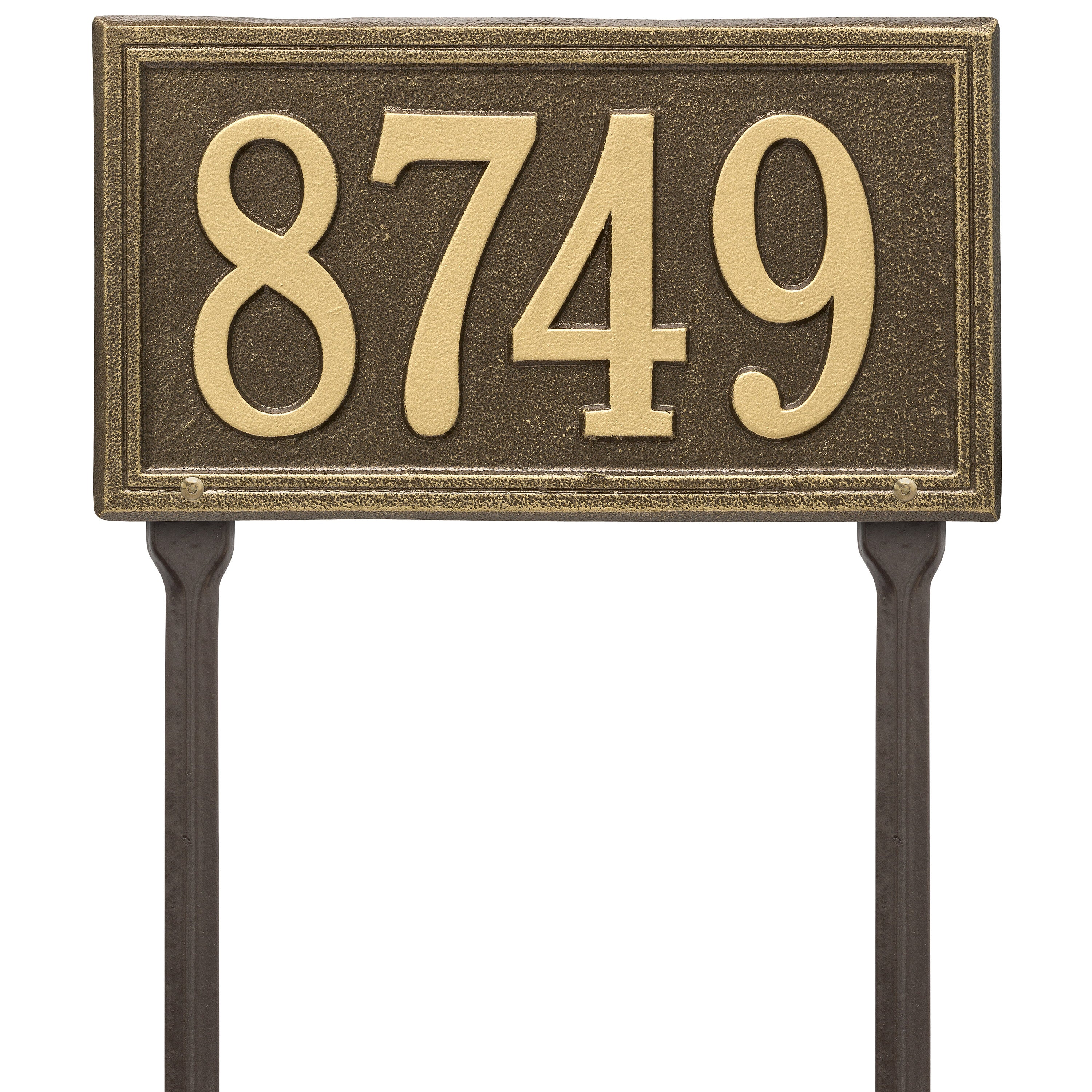 Double Line Standard Lawn Address Plaque