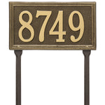 Double Line Standard Lawn Address Plaque