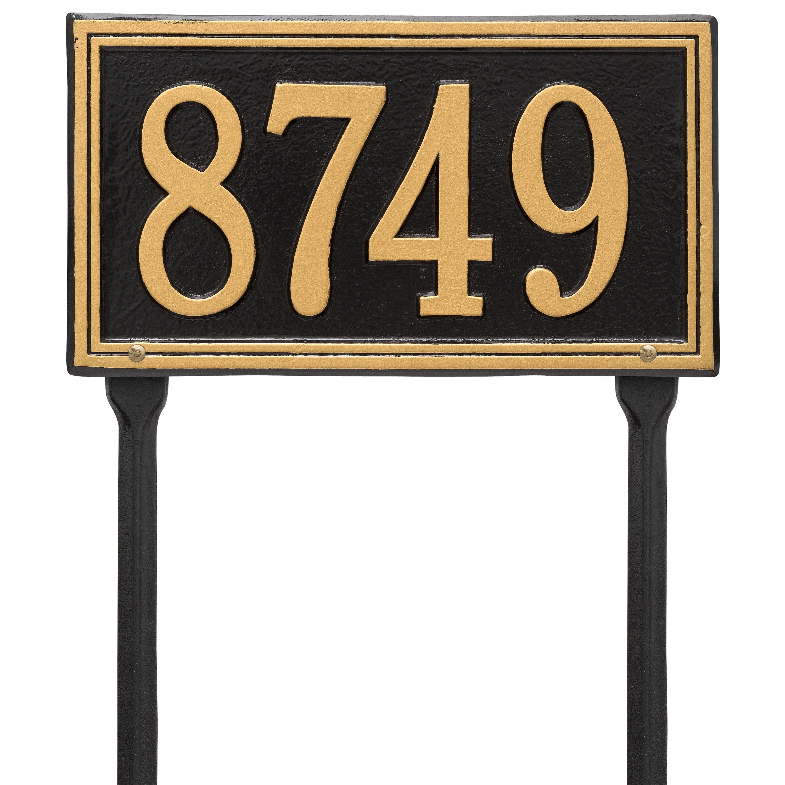 Double Line Standard Lawn Address Plaque