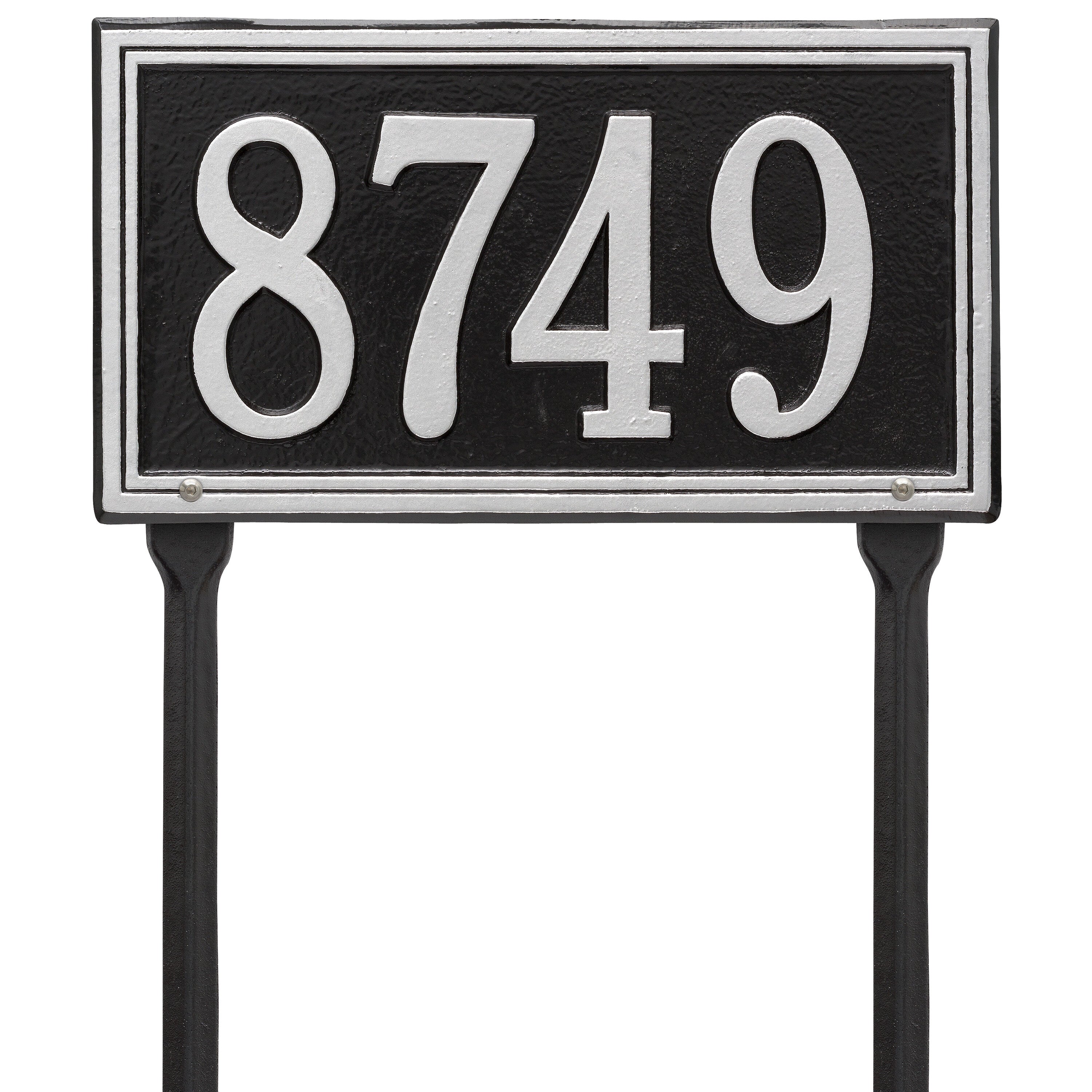 Double Line Standard Lawn Address Plaque