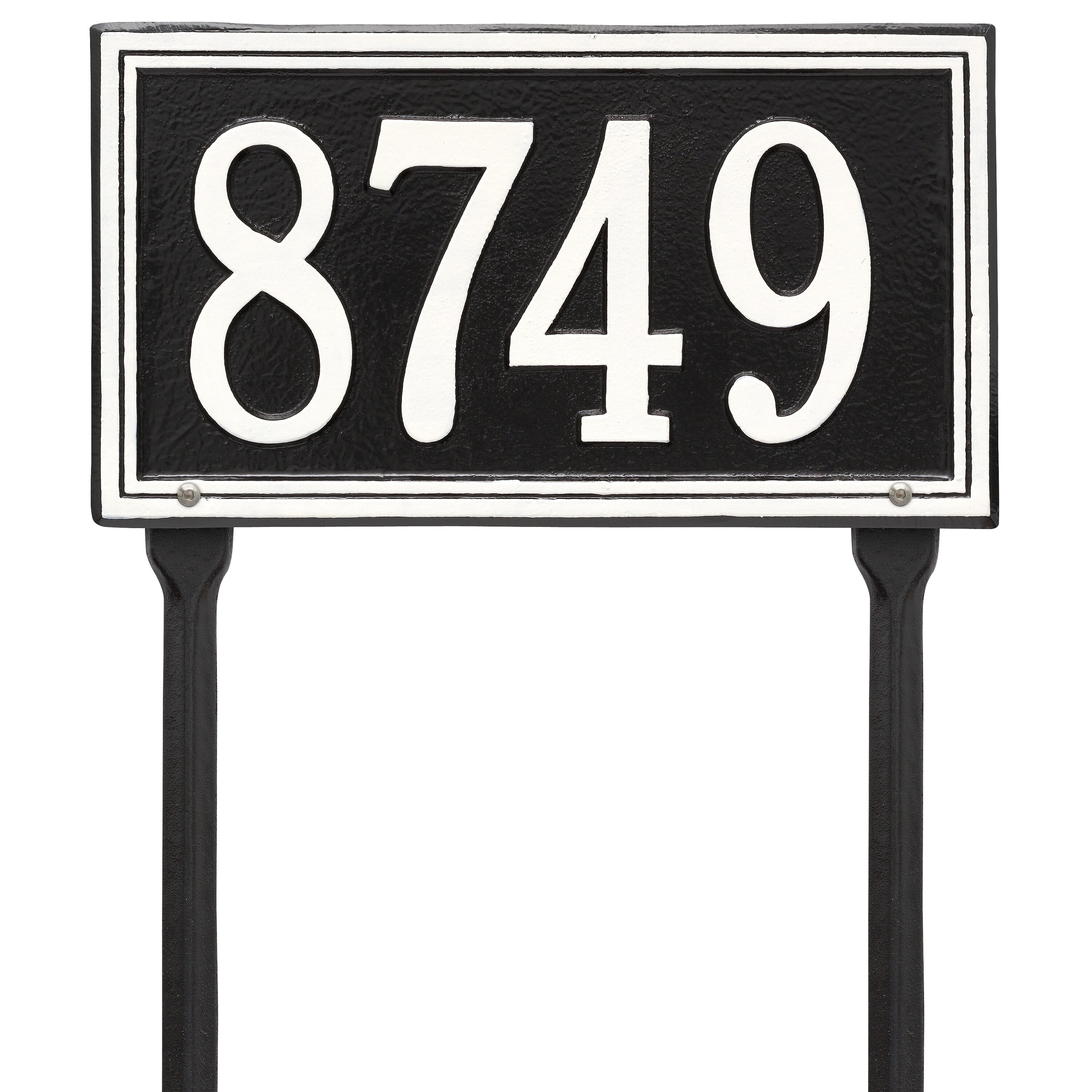 Double Line Standard Lawn Address Plaque