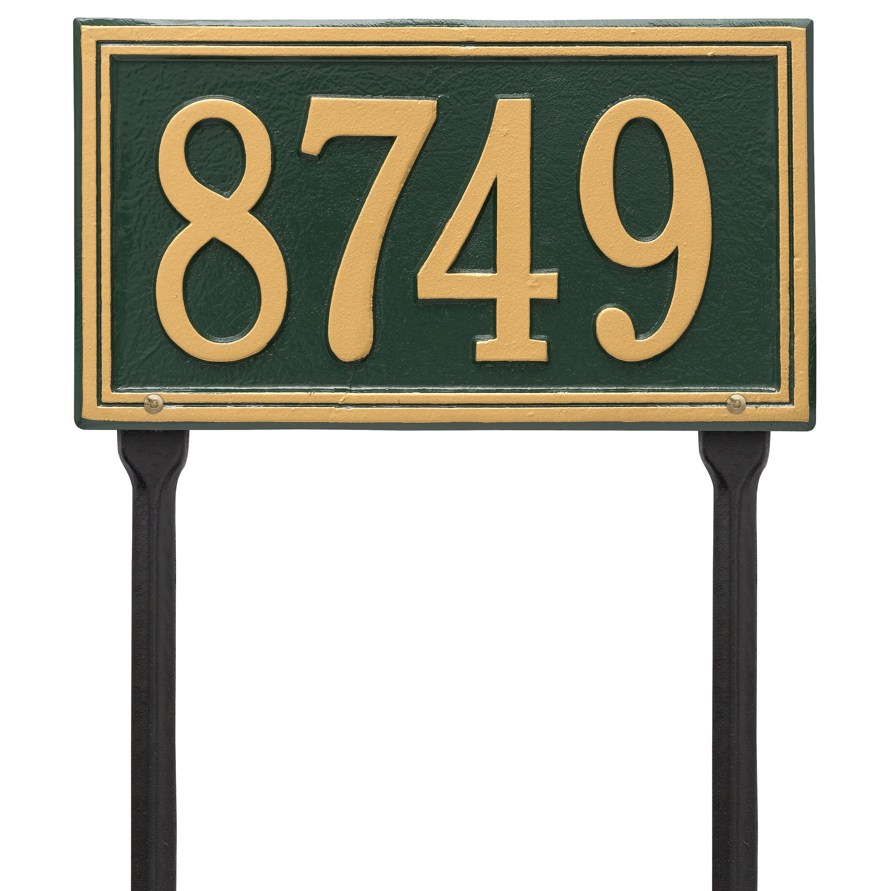 Double Line Standard Lawn Address Plaque