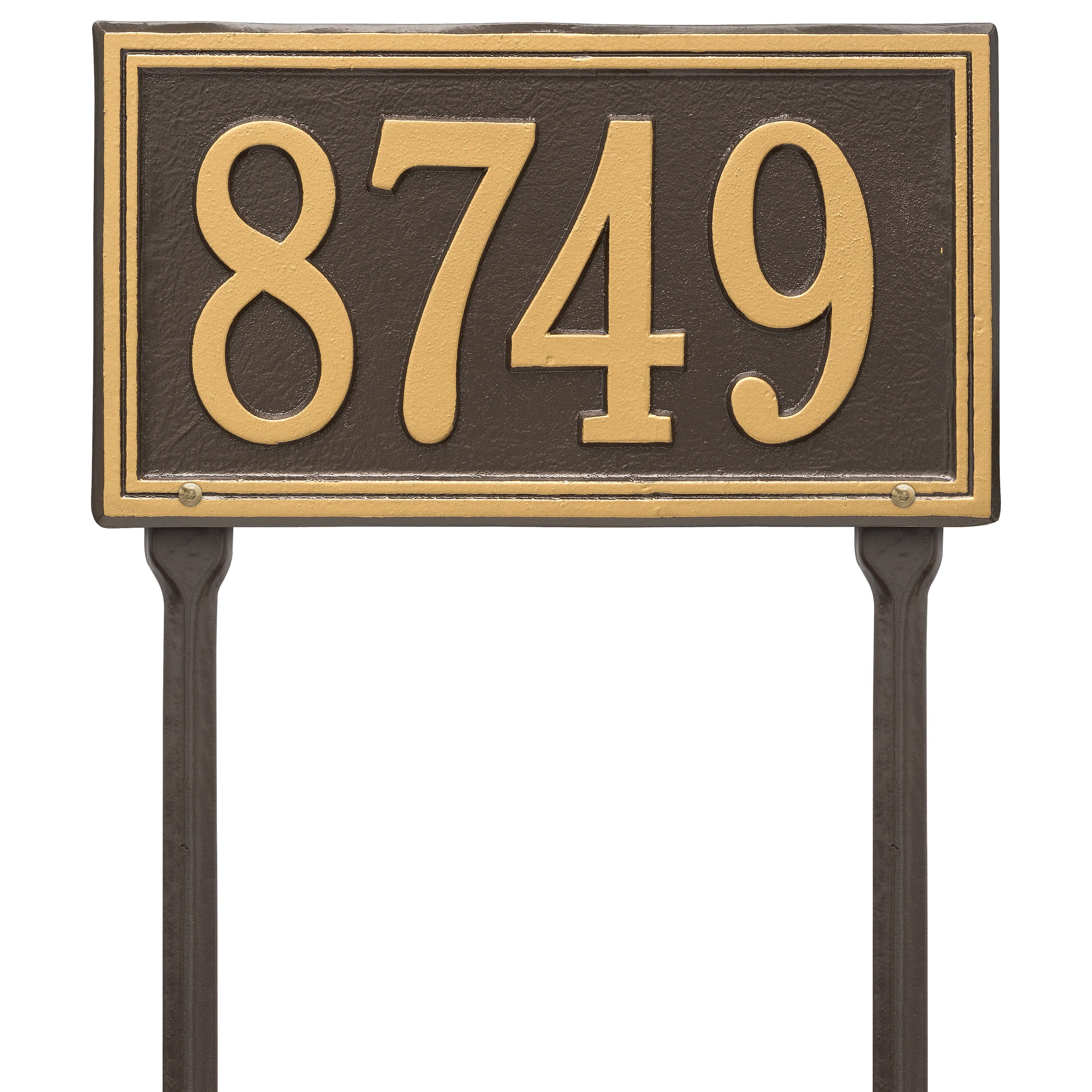 Double Line Standard Lawn Address Plaque