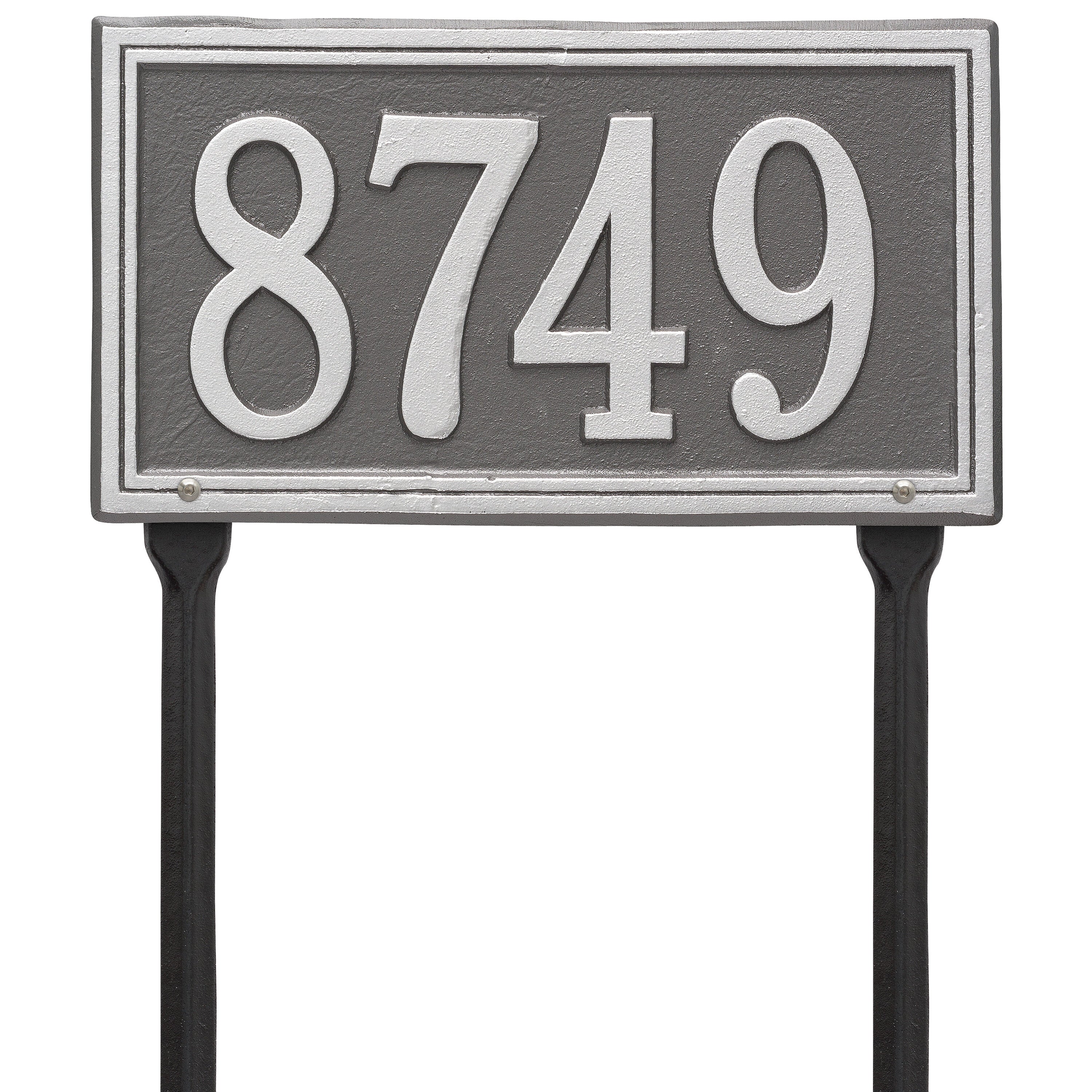 Double Line Standard Lawn Address Plaque