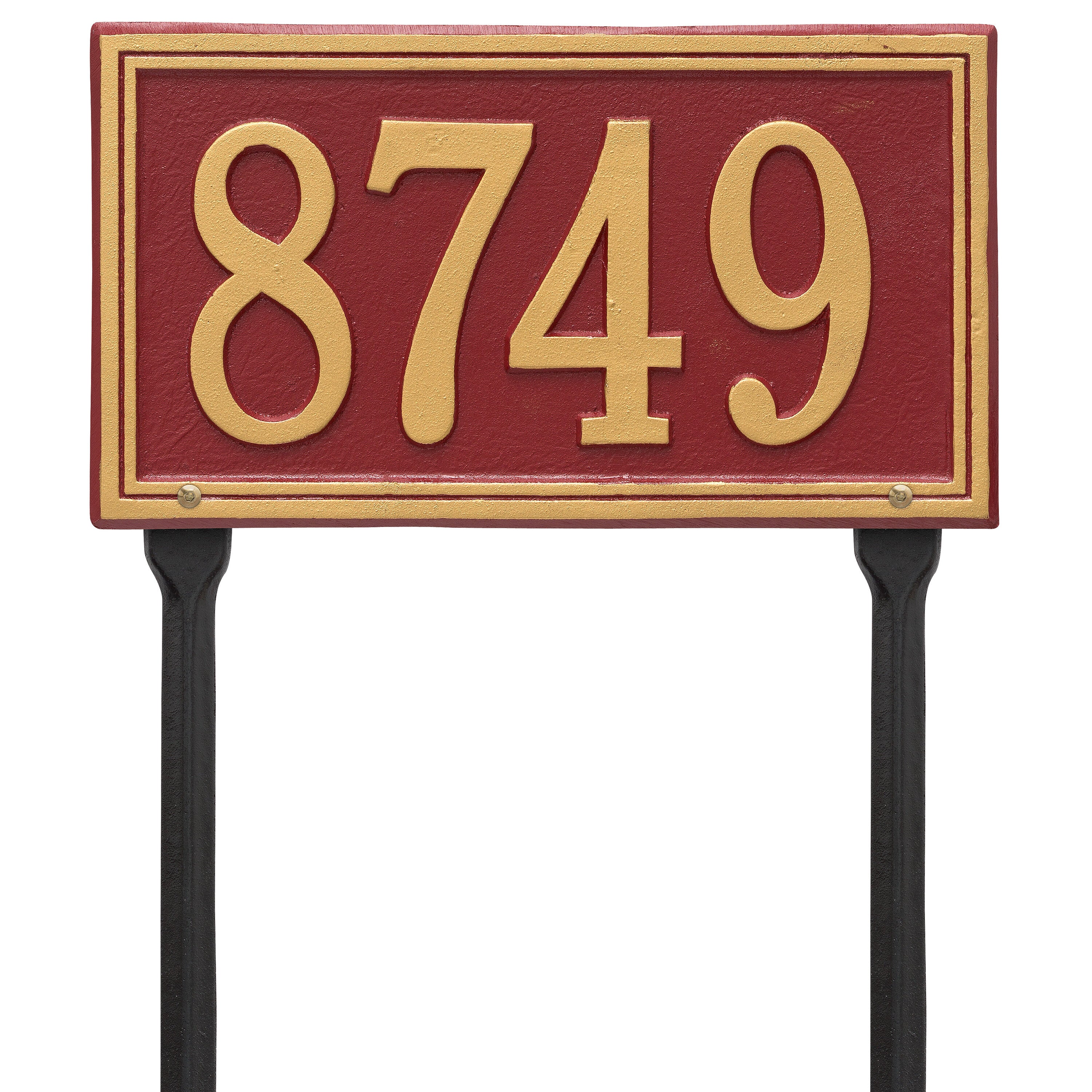 Double Line Standard Lawn Address Plaque