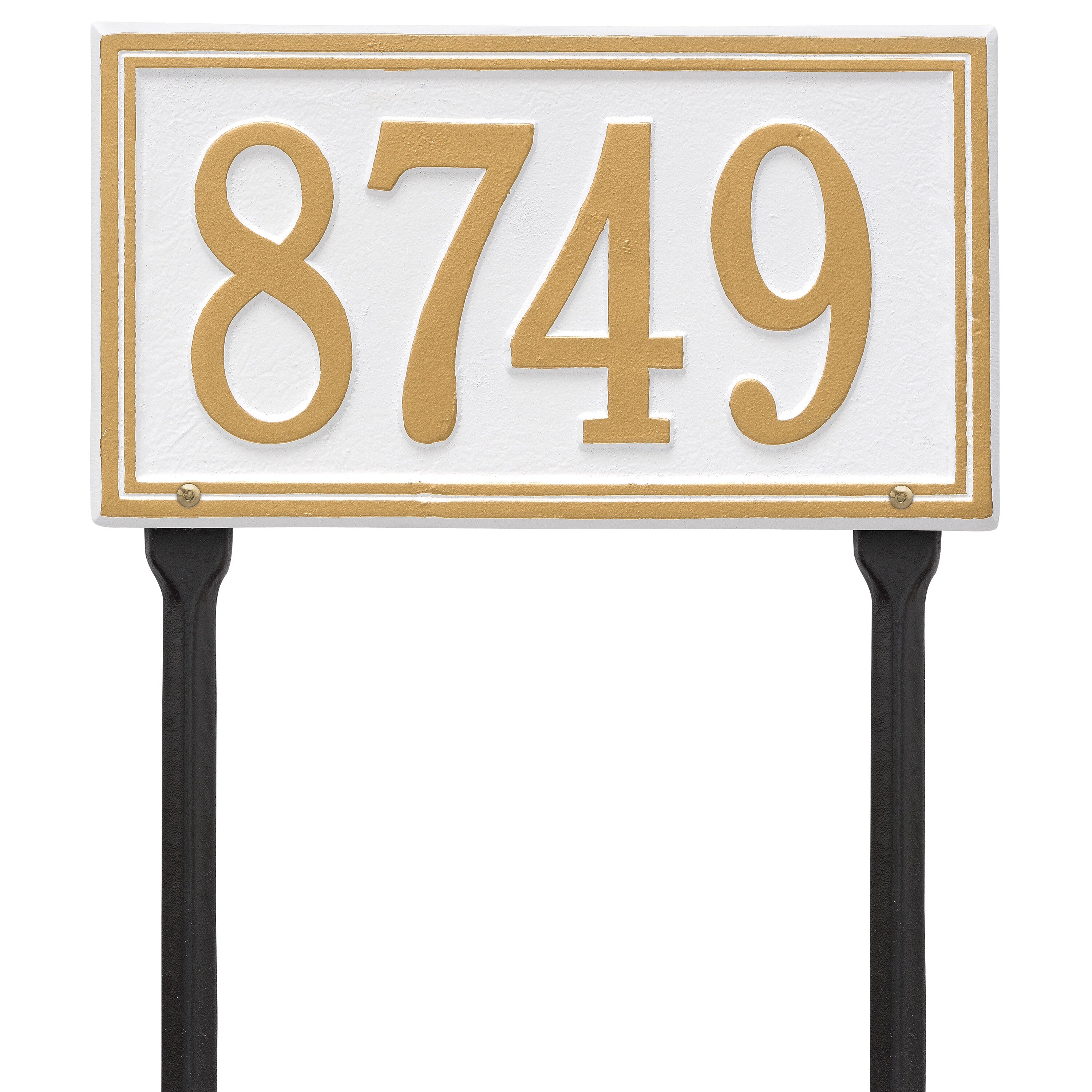 Double Line Standard Lawn Address Plaque
