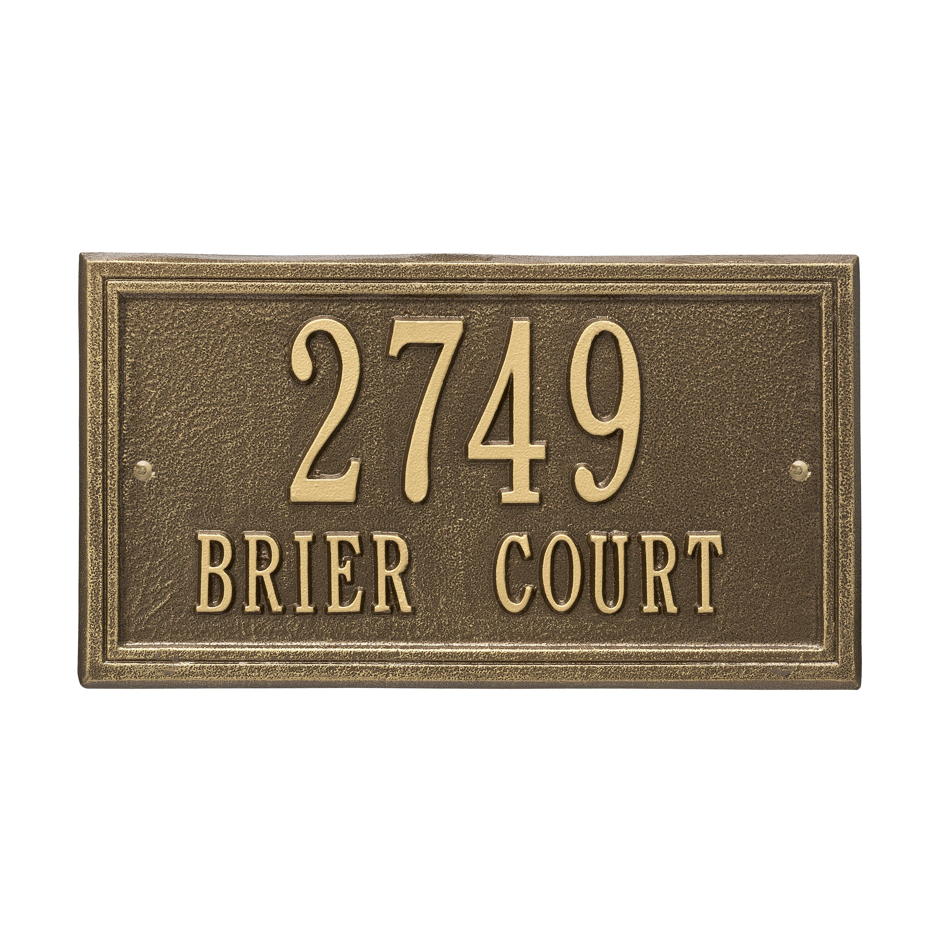 Double Line Standard Wall Address Plaque