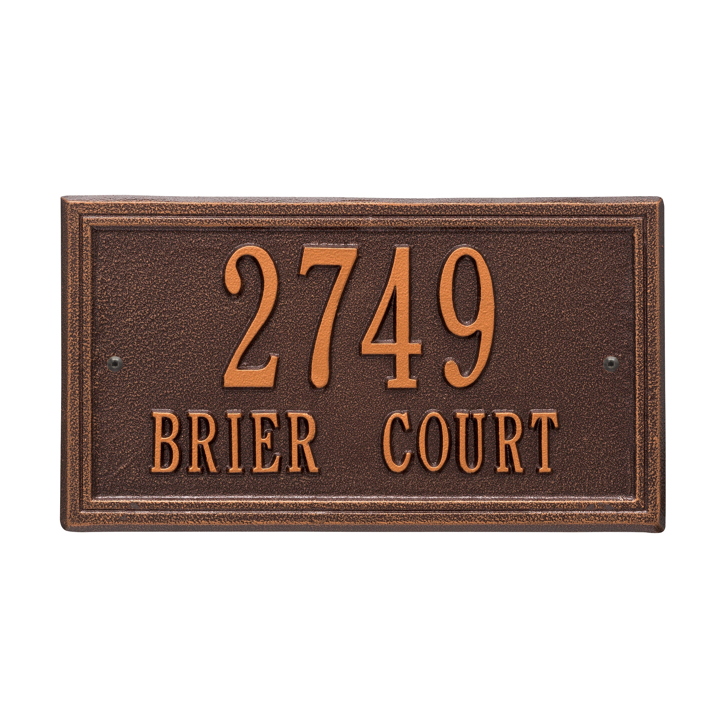 Double Line Standard Wall Address Plaque